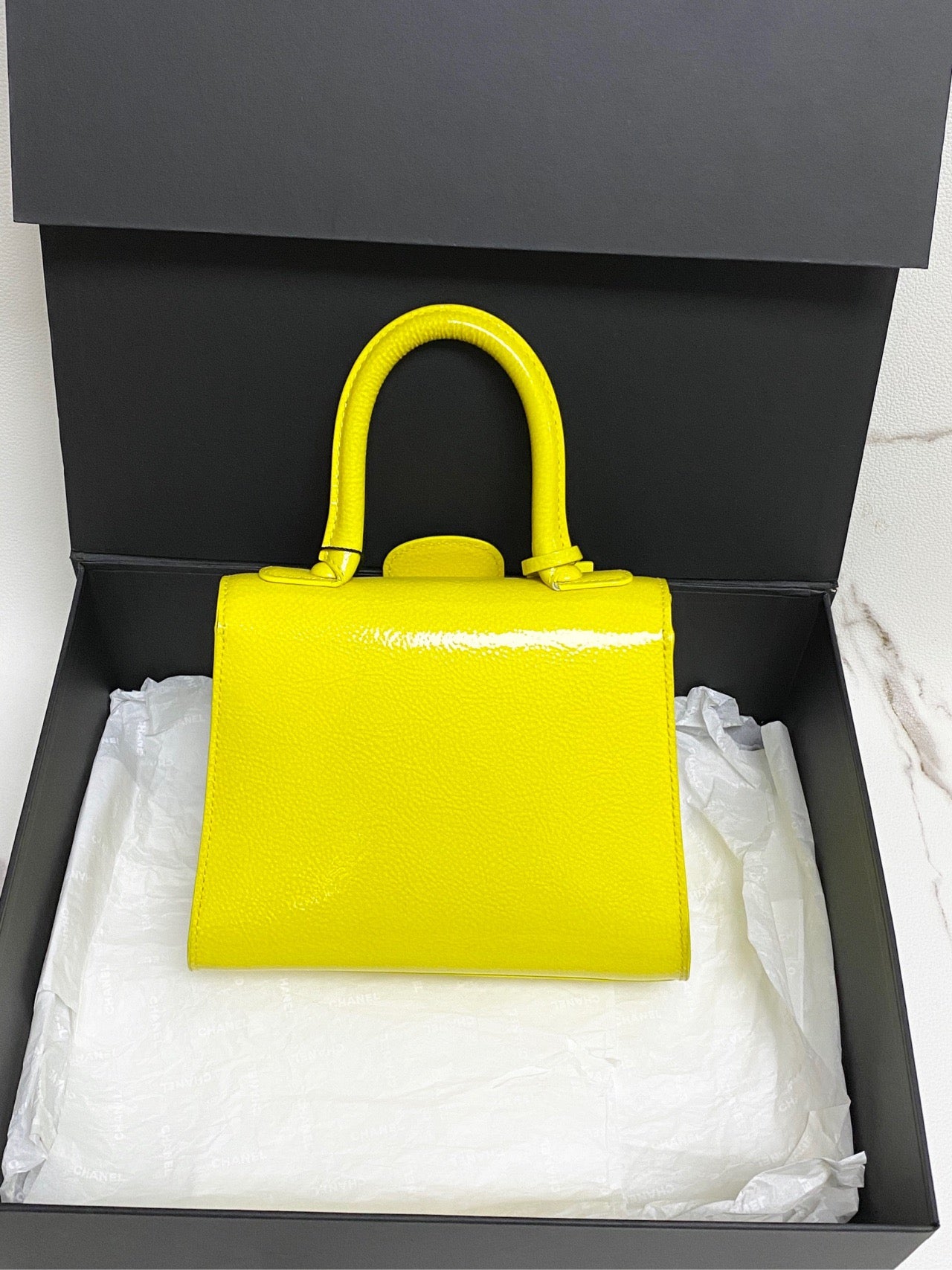 Delvaux - Brillant Mini - Patent leather - Yellow - (mini)