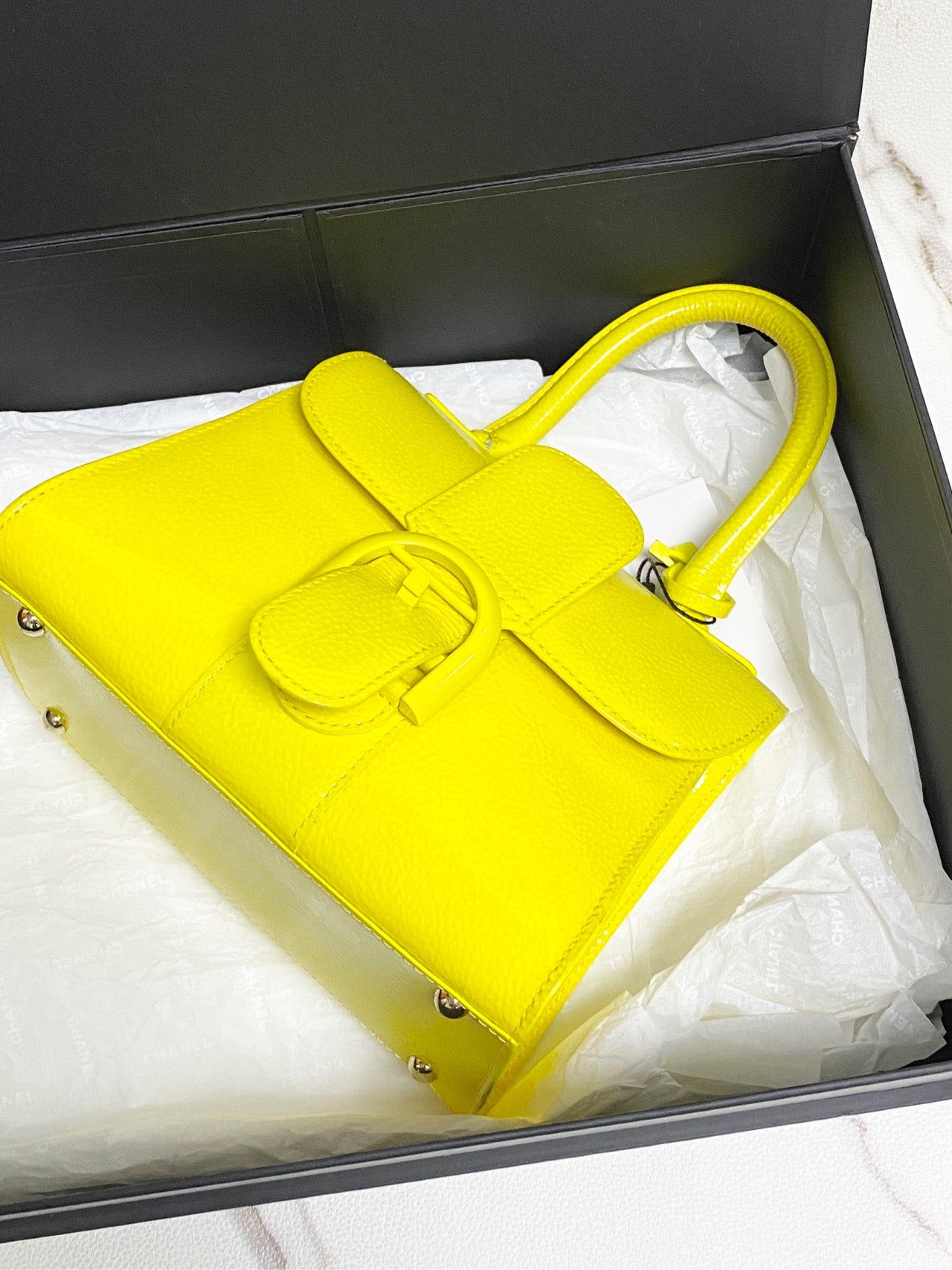 Delvaux - Brillant Mini - Patent leather - Yellow - (mini)