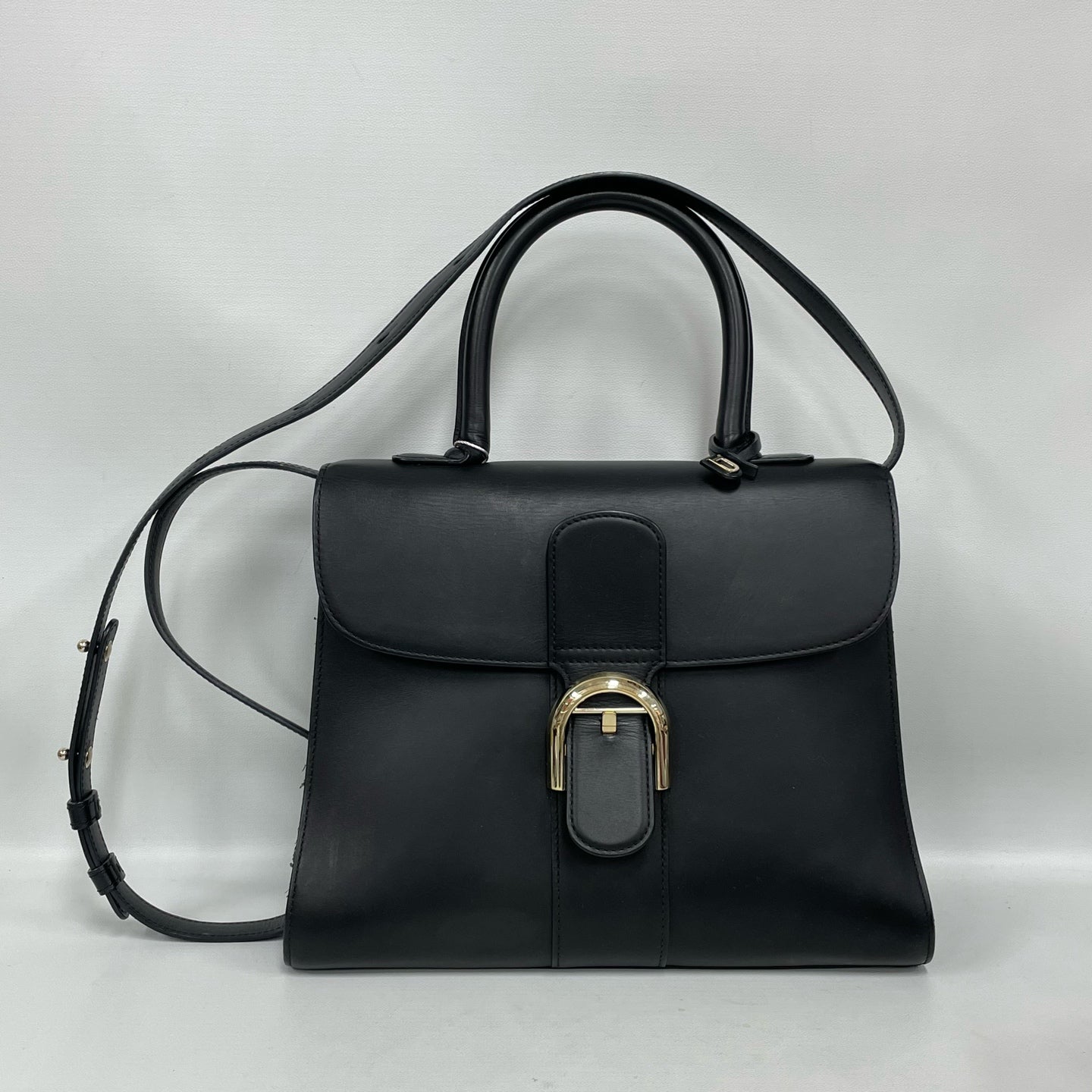 Delvaux - Brilliant - Box calf leather - Black with Gold-Tone Hardware - (medium)