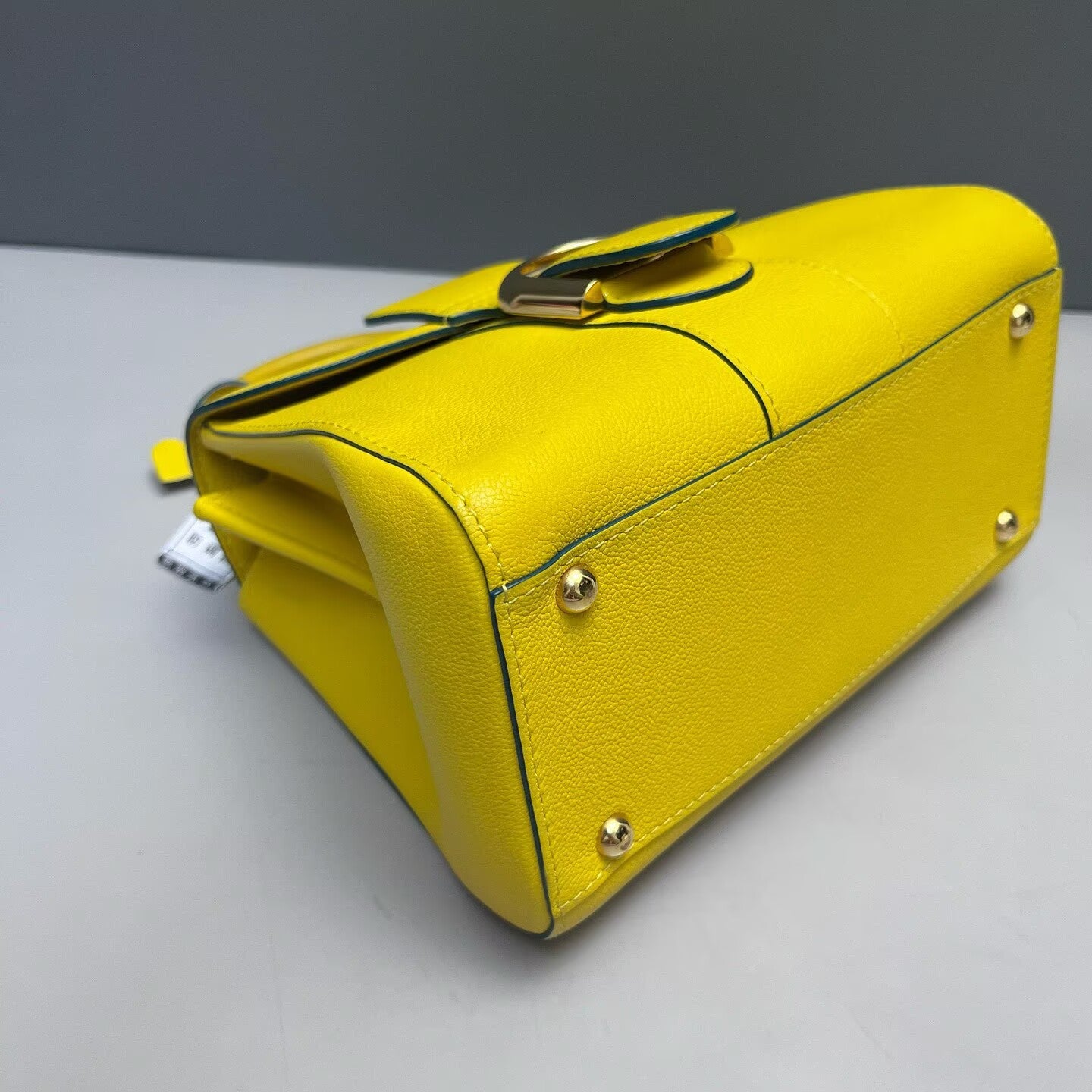 Delvaux - Brilliant Mini - Grained leather - Lemon Yellow with Gold-Tone Hardware - (mini)