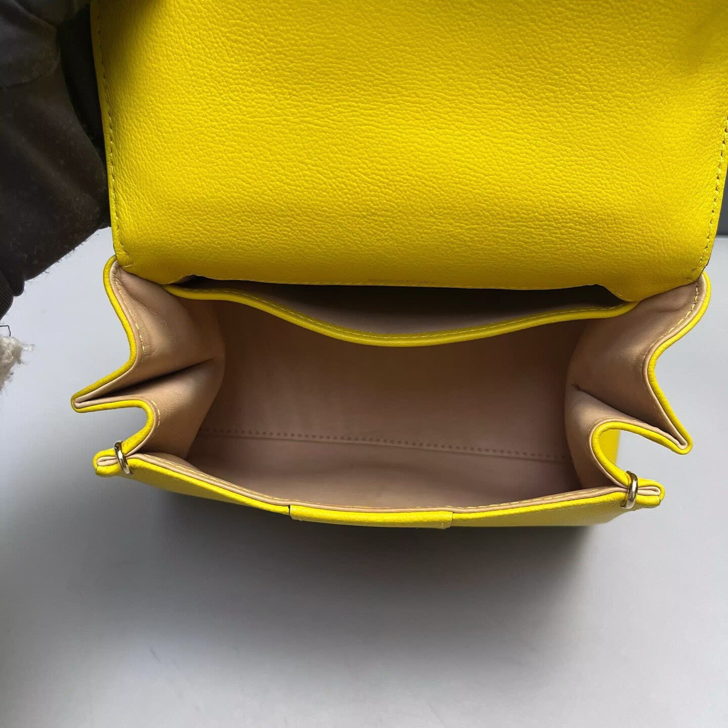 Delvaux - Brilliant Mini - Grained leather - Lemon Yellow with Gold-Tone Hardware - (mini)