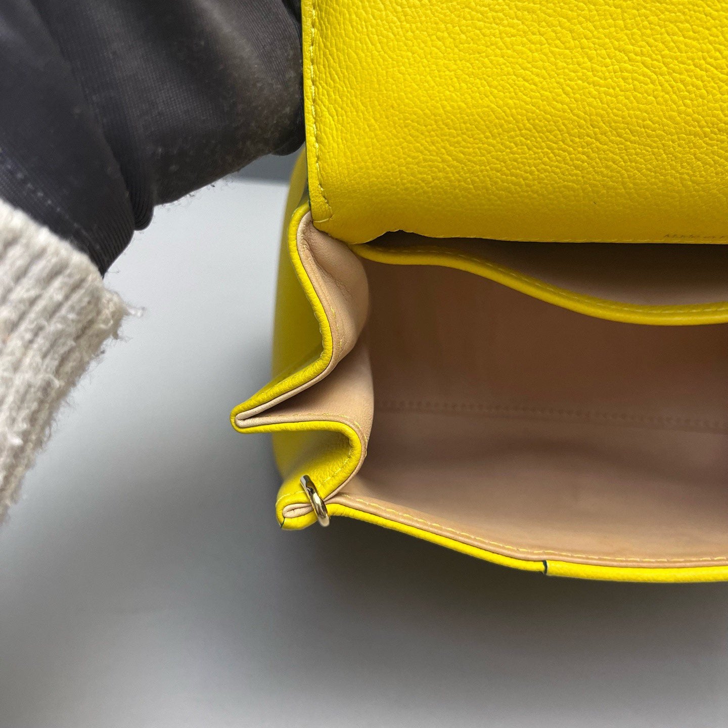 Delvaux - Brilliant Mini - Grained leather - Lemon Yellow with Gold-Tone Hardware - (mini)
