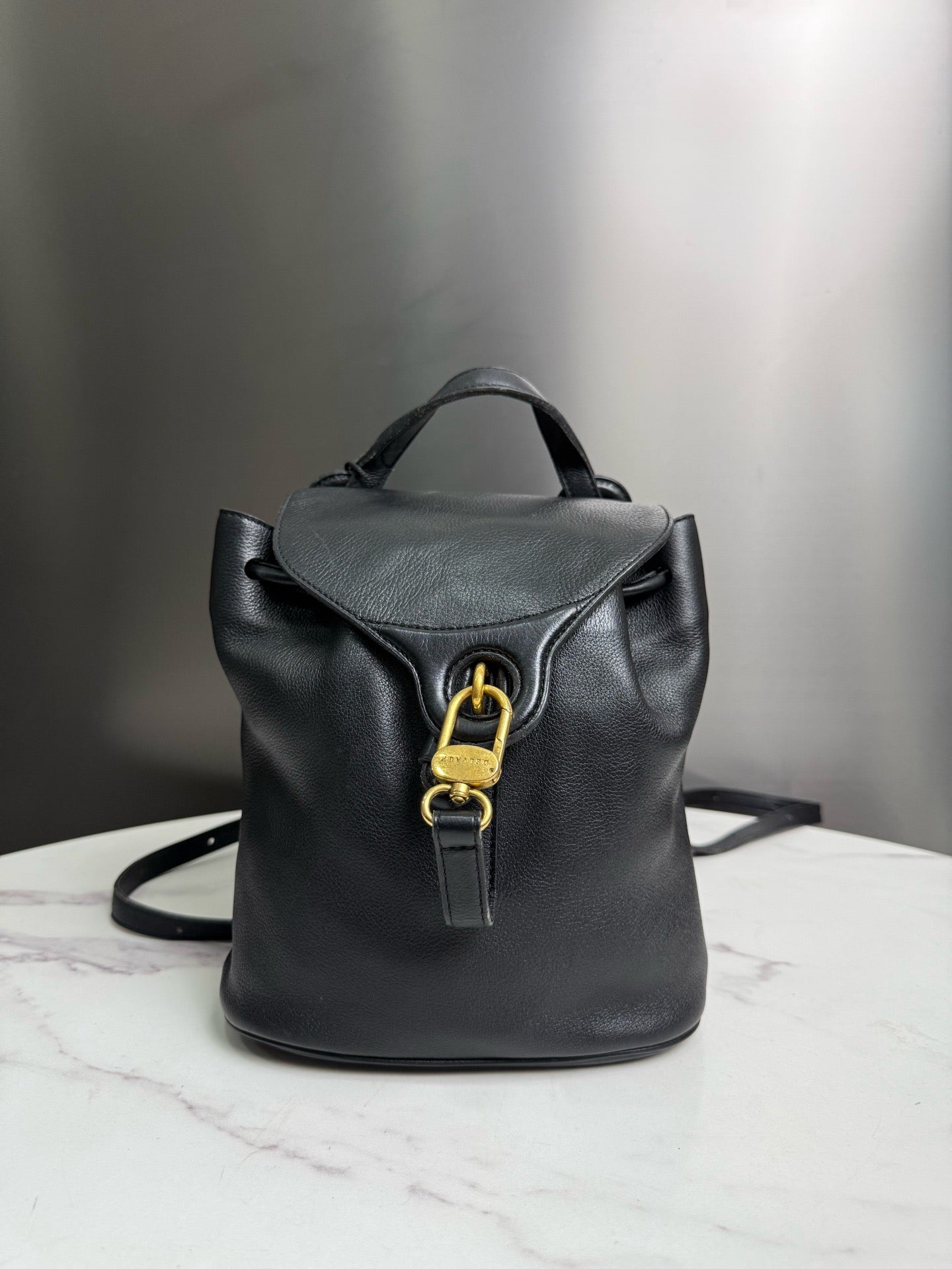Delvaux - Mini Backpack - Leather - Black - (mini)