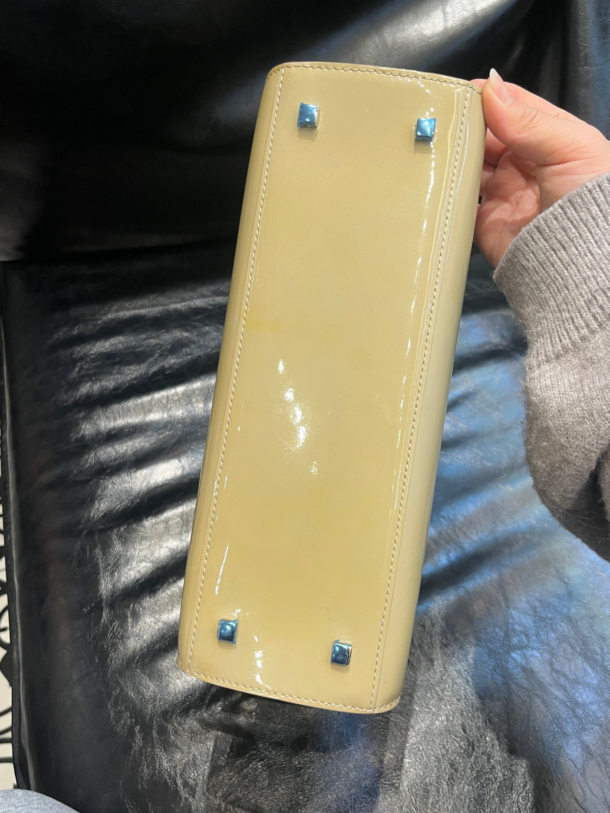 Delvaux - Tempete - Patent leather - Beige - (medium)