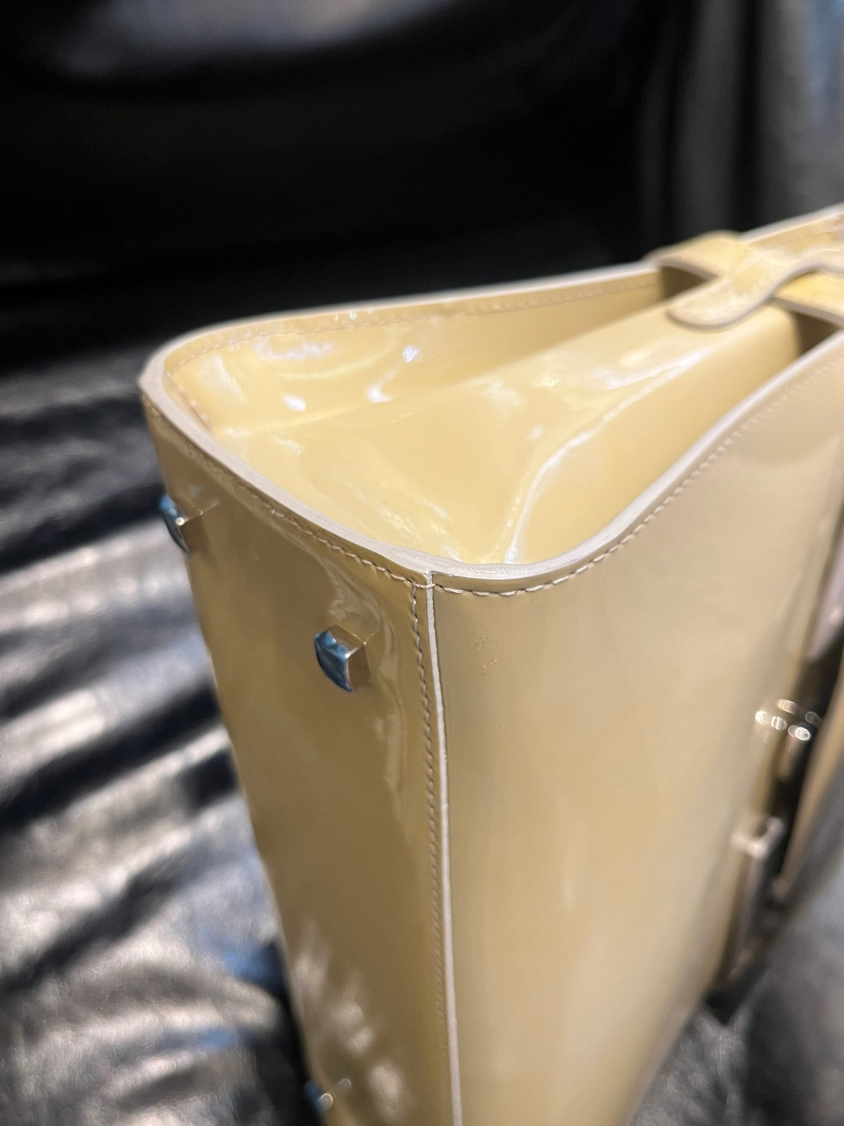 Delvaux - Tempete - Patent leather - Beige - (medium)