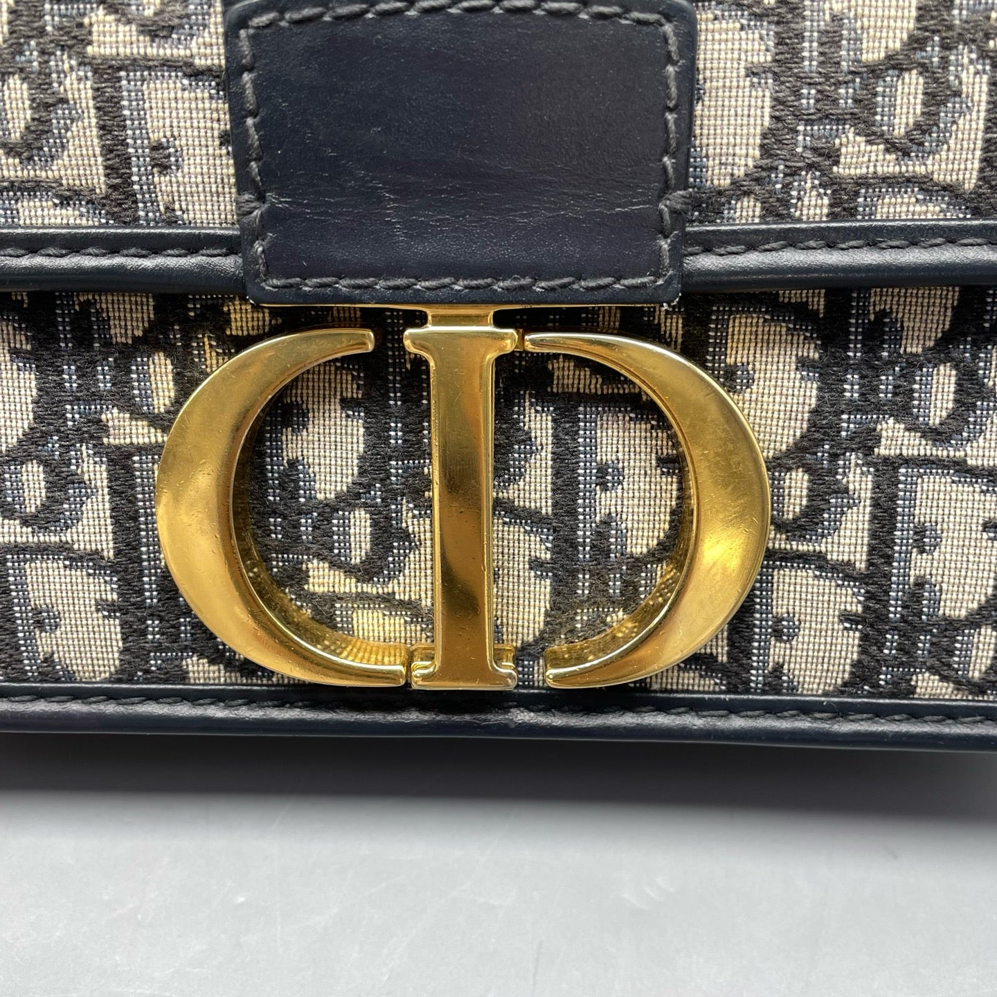 Dior - 30 Montaigne - Dior Oblique Canvas with leather trim - Blue - (Medium)