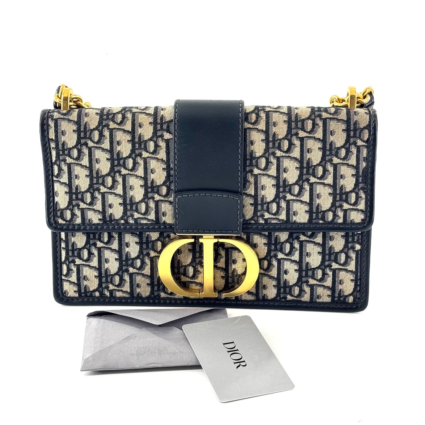 Dior - 30 Montaigne - Dior Oblique Jacquard Canvas with Calfskin Leather trim - Multicolour - (Small)