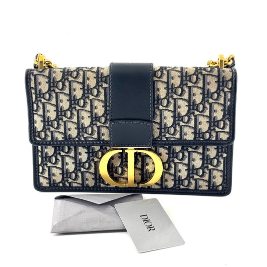 Dior - 30 Montaigne - Dior Oblique Jacquard Canvas with Calfskin Leather trim - Multicolour - (Small)