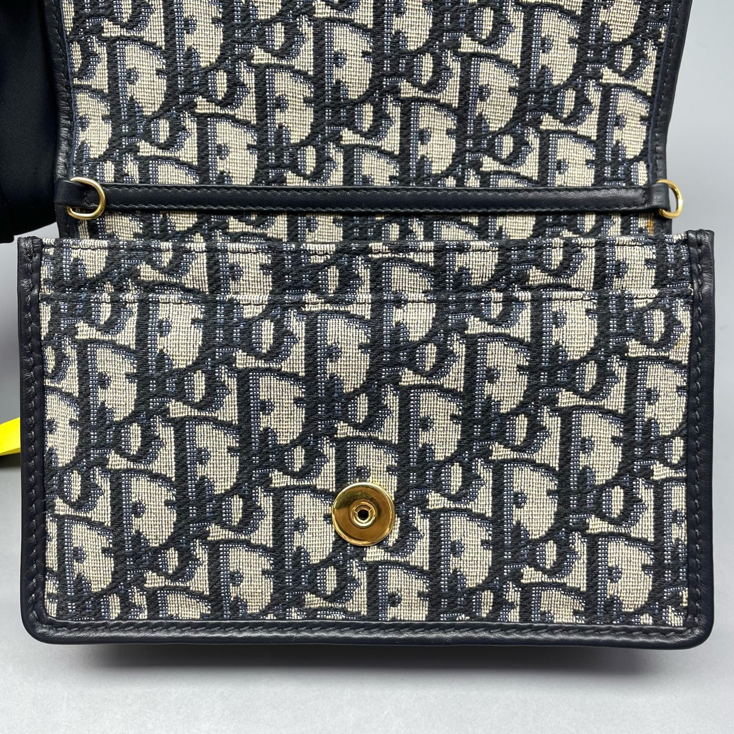 Dior - 30 Montaigne Duo - Jacquard canvas and leather - Blue - (Mini)