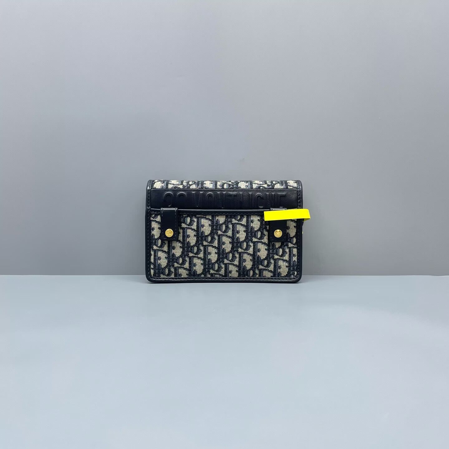 Dior - 30 Montaigne Duo - Jacquard canvas and leather - Blue - (Mini)