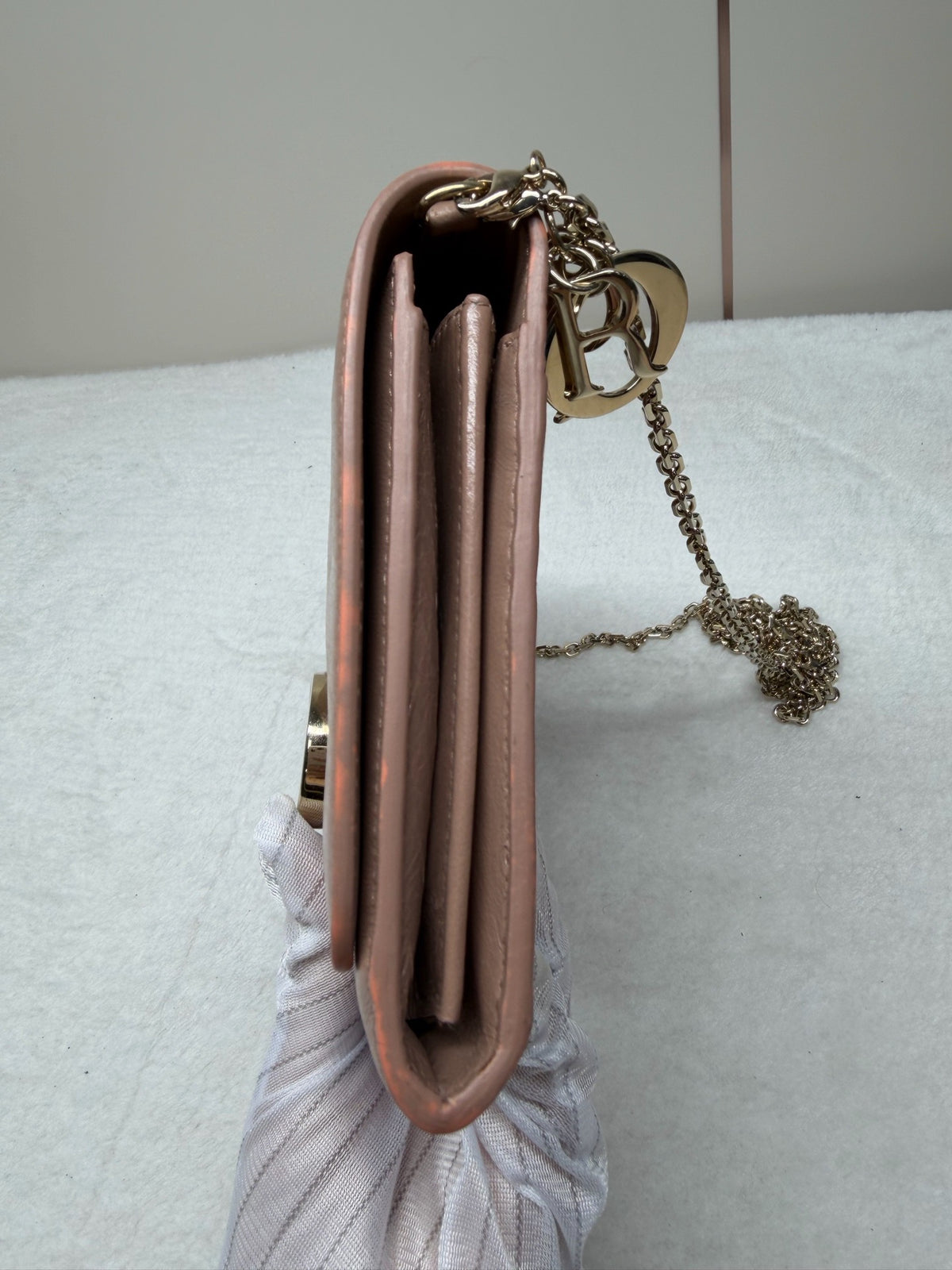 Dior - 30 Montaigne Large WOC - Leather - Beige - (Large)