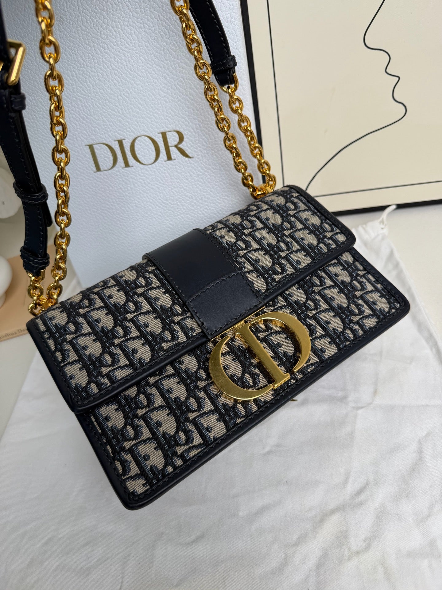 Dior - 30 Montaigne - Leather - Black - (medium)