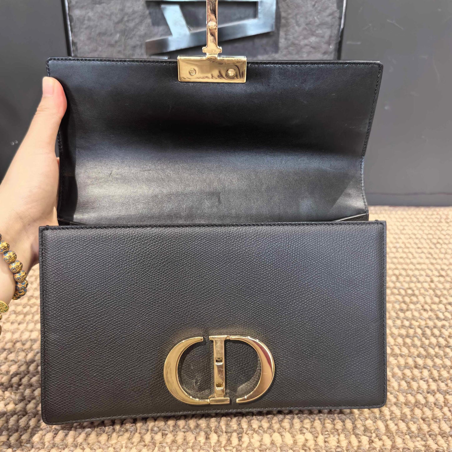 Dior - 30 Montaigne - Leather - Black - (medium)