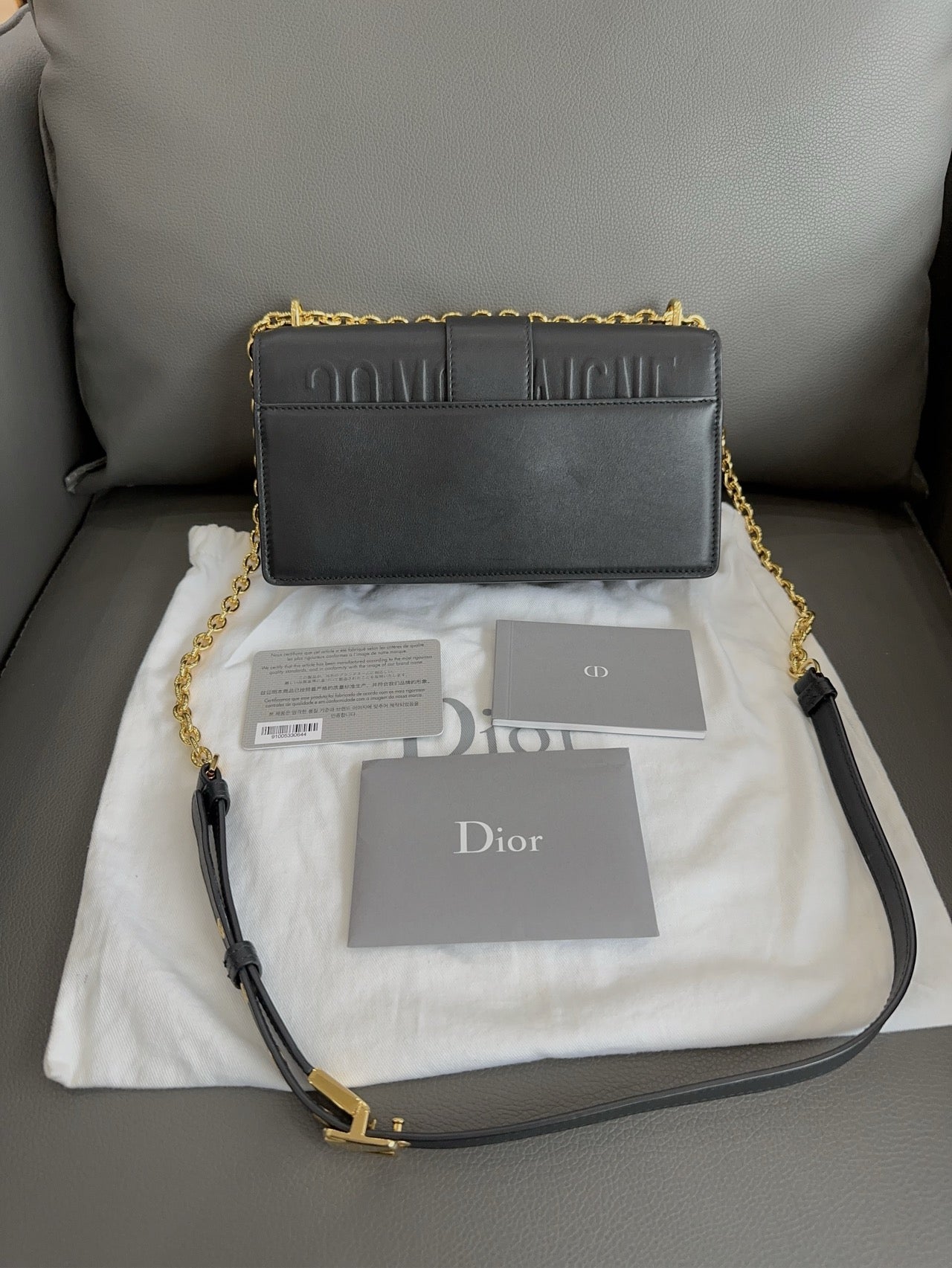 Dior - 30 Montaigne - Leather - Black - (mini)
