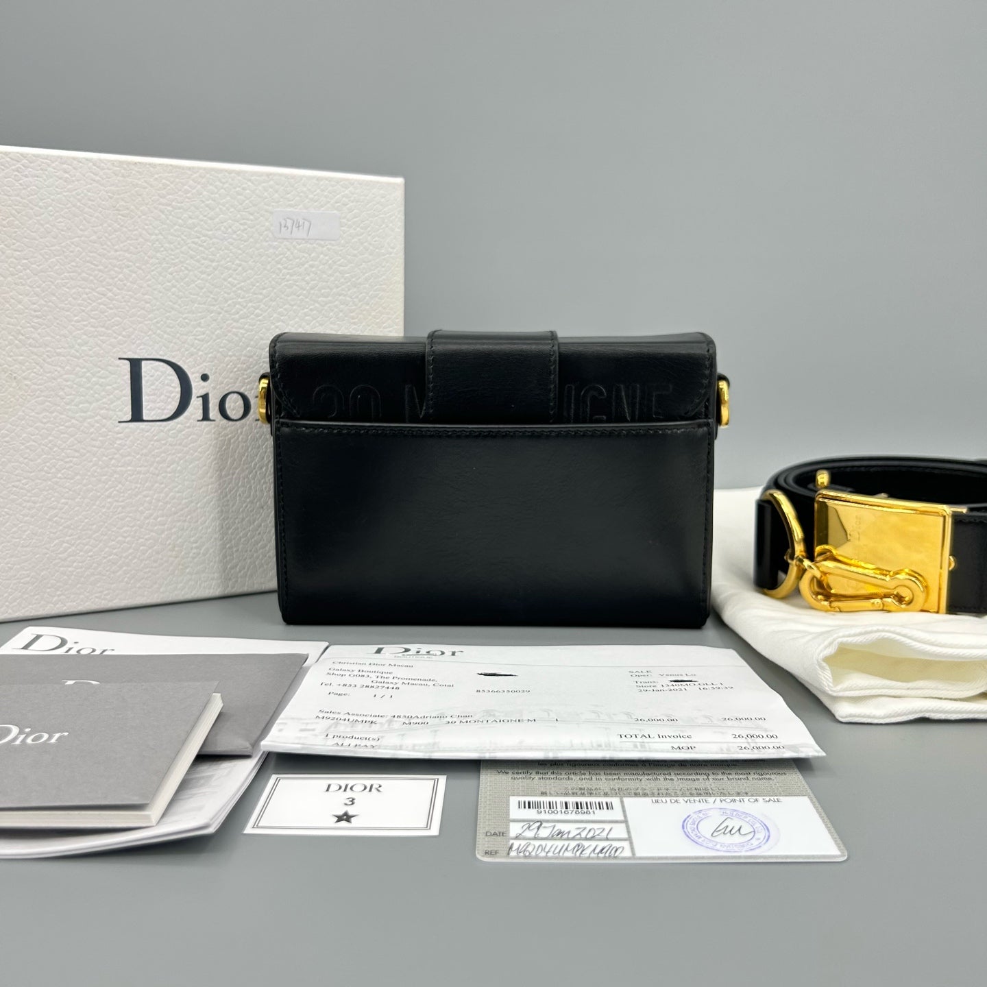 Dior - 30 Montaigne - Leather - Black - (small)