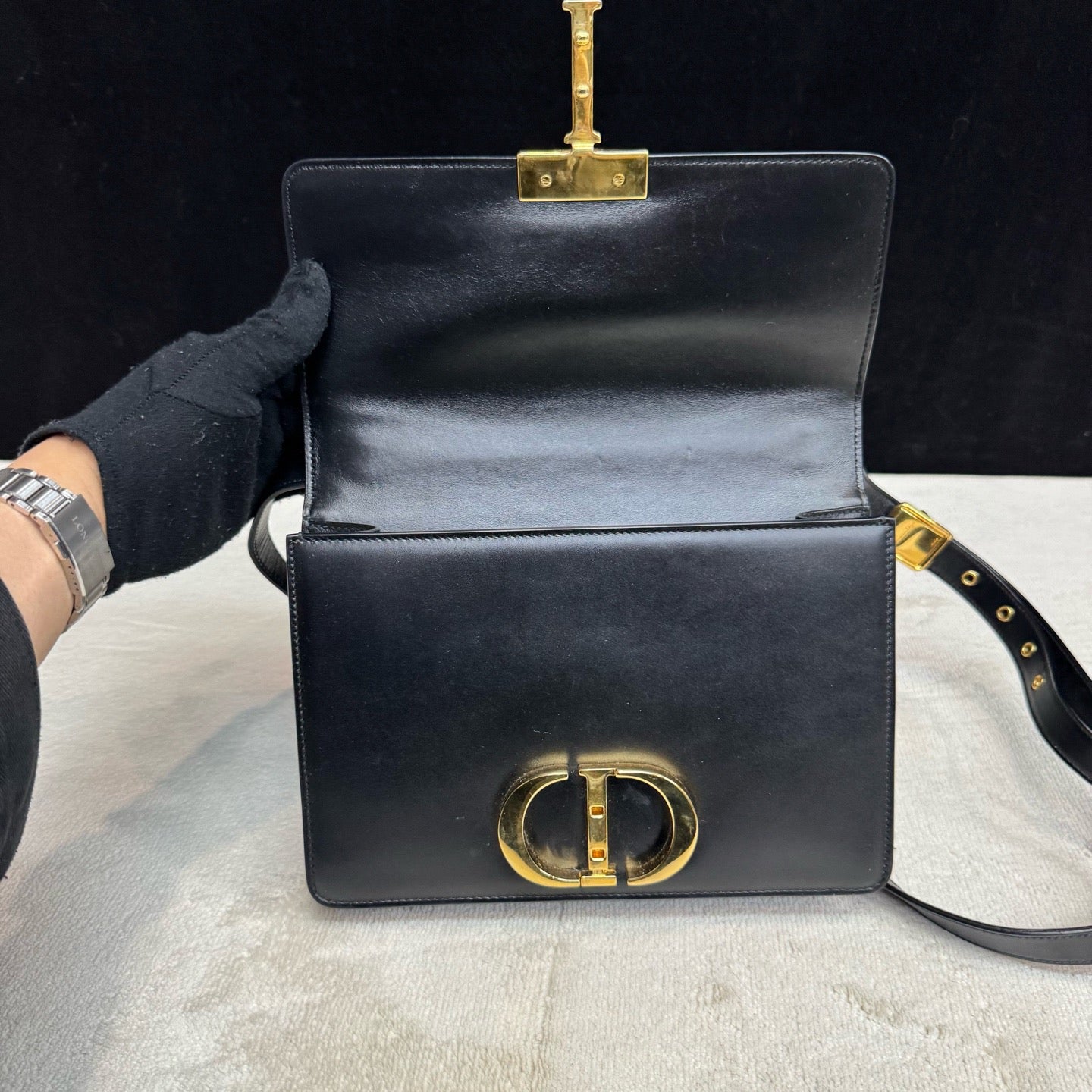 Dior - 30 Montaigne - Leather - Black - (small)