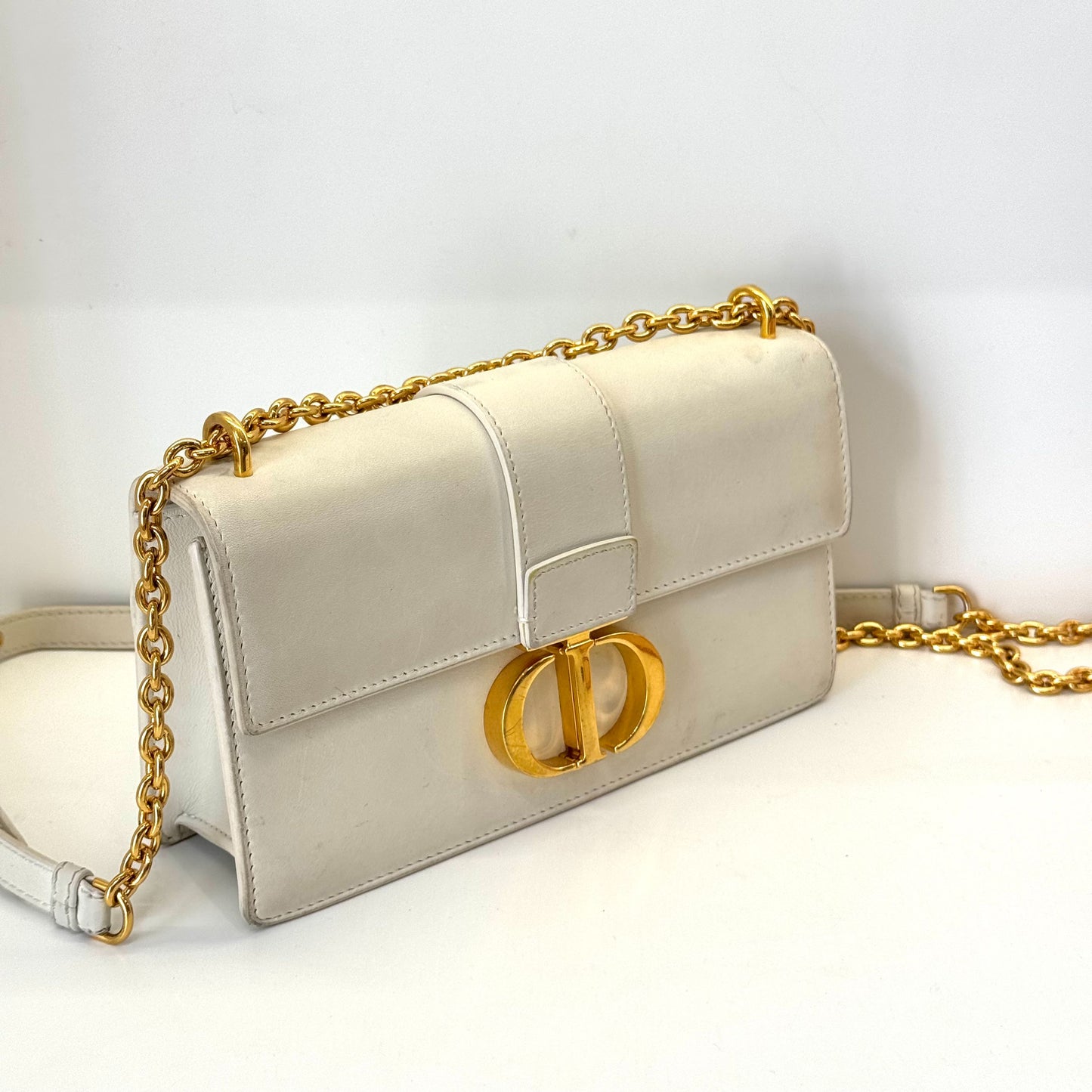 Dior - 30 Montaigne - Leather - White - (small)