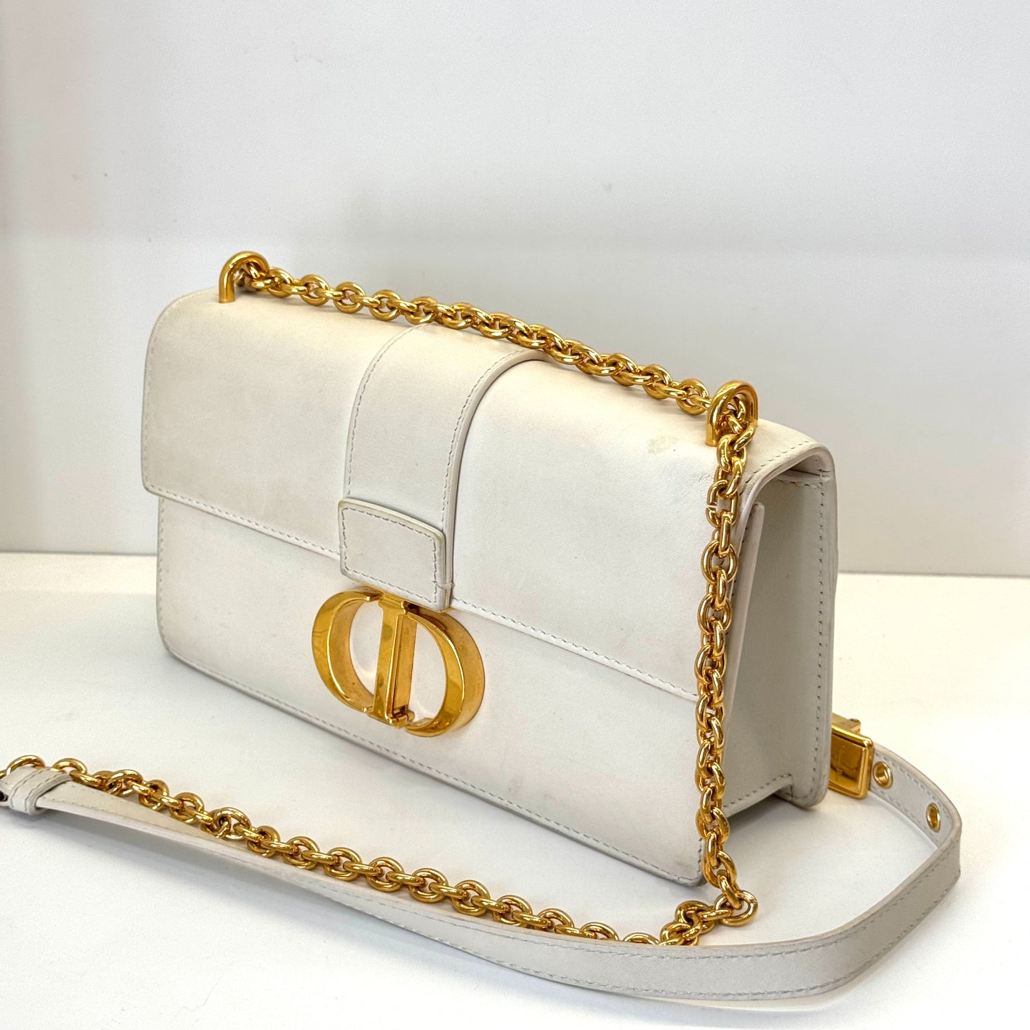 Dior - 30 Montaigne - Leather - White - (small)