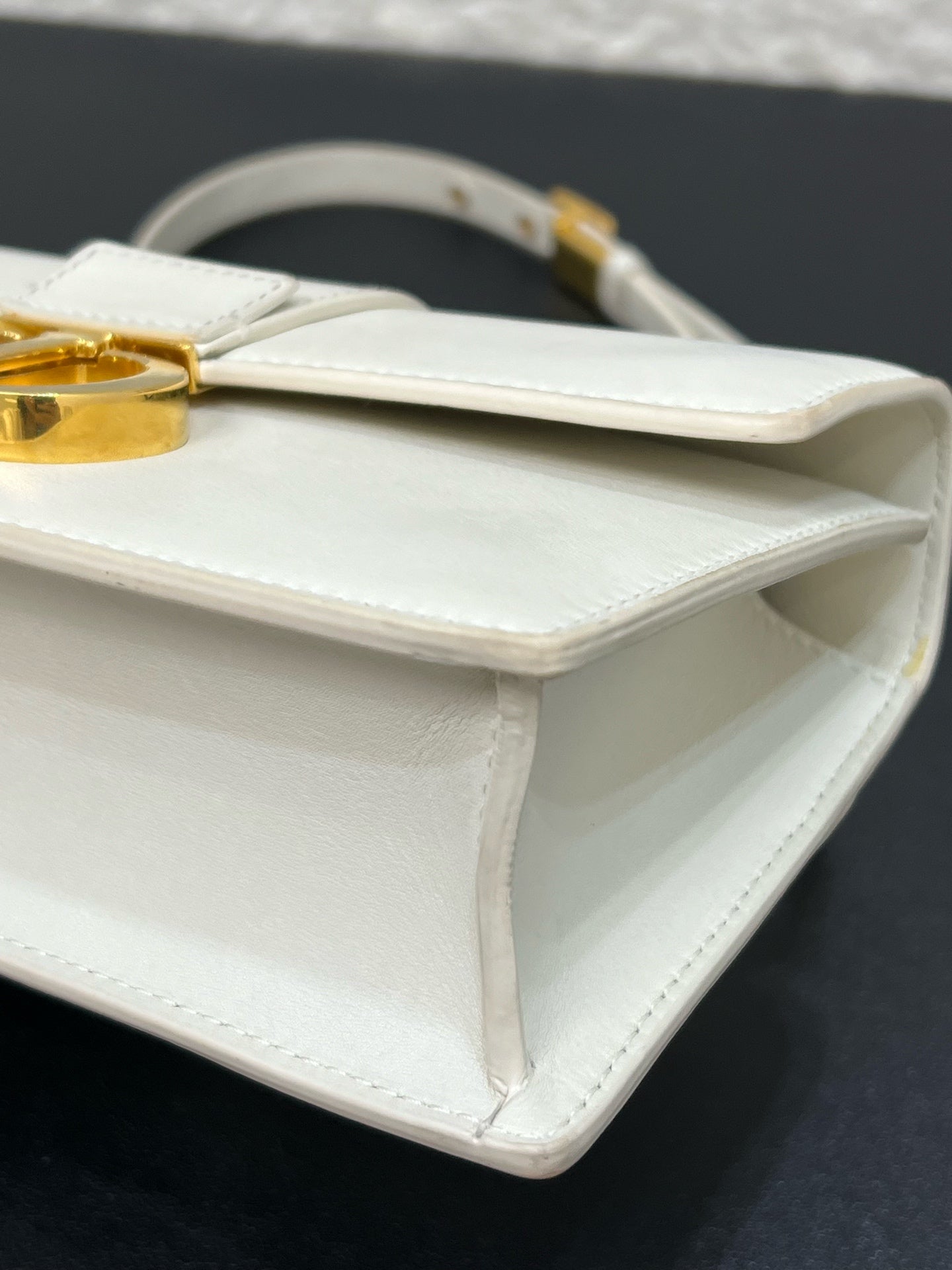 Dior - 30 Montaigne - Leather - White - (small)