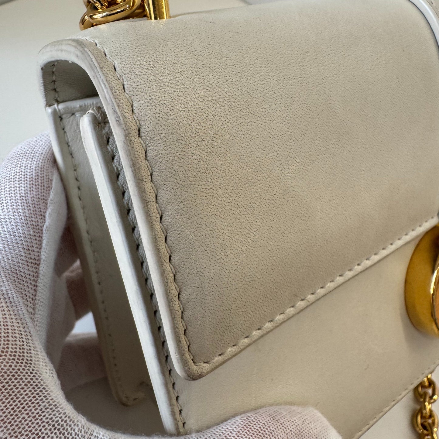 Dior - 30 Montaigne - Leather - White - (small)