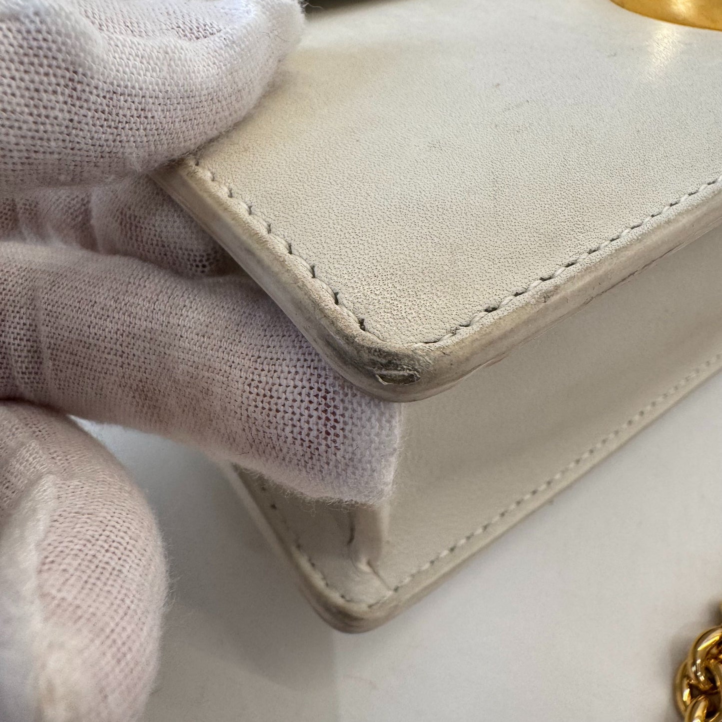 Dior - 30 Montaigne - Leather - White - (small)