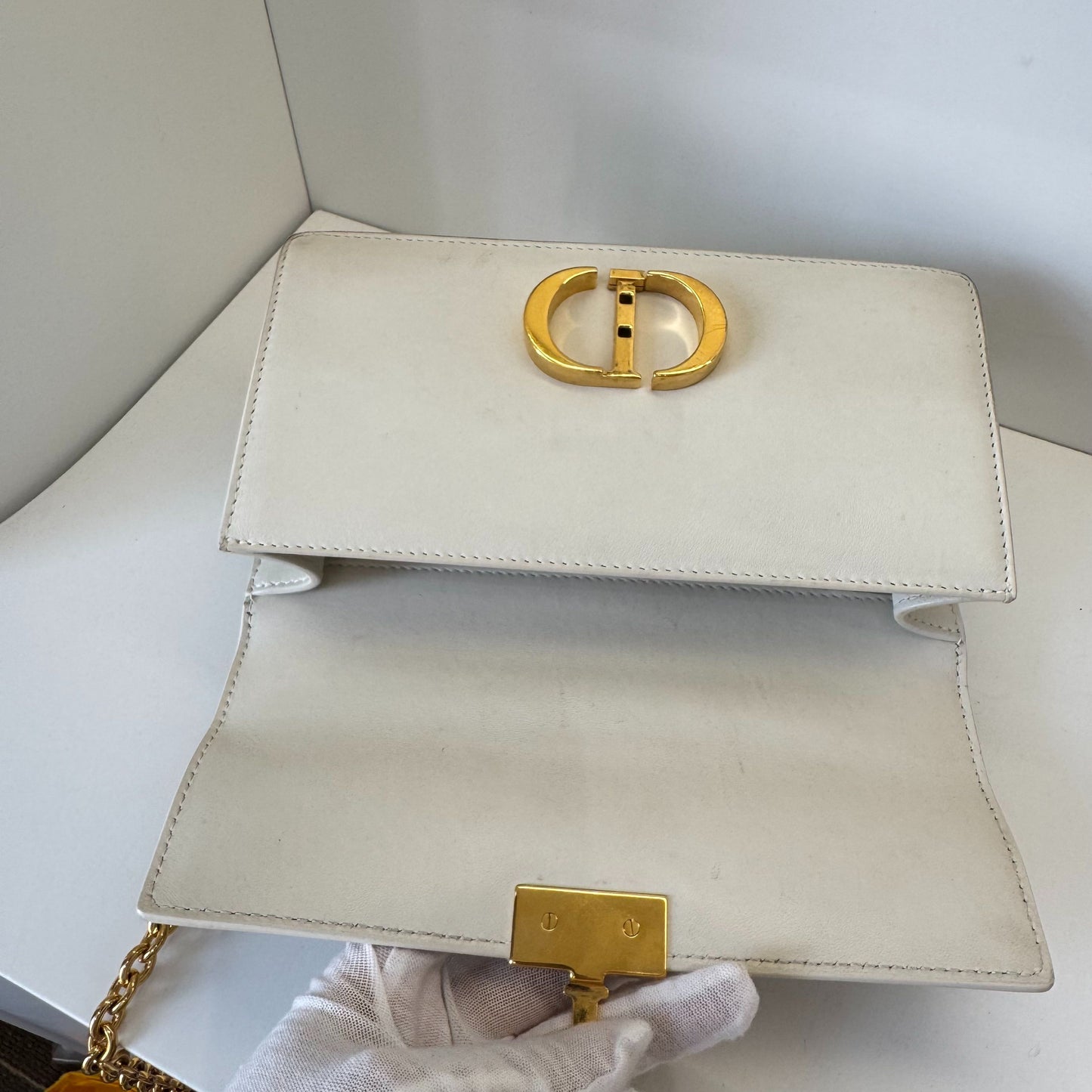 Dior - 30 Montaigne - Leather - White - (small)