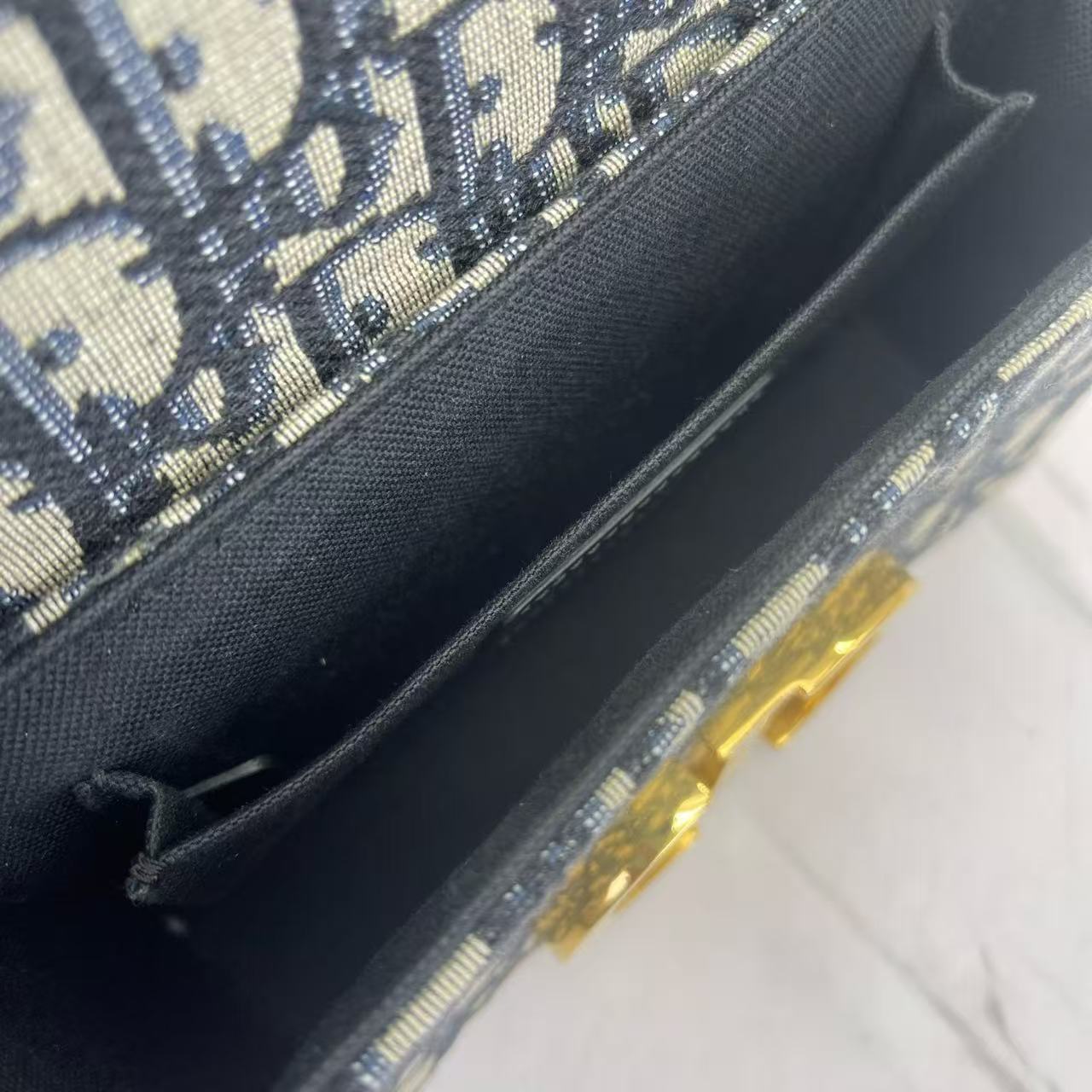 Dior - 30 Montaigne - Oblique jacquard canvas and cowhide leather - Navy Blue - (mini)