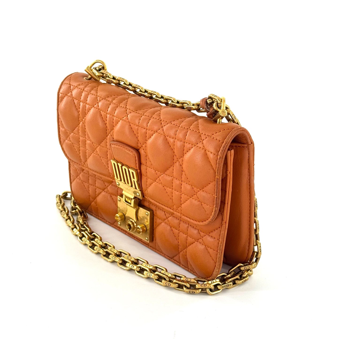 Dior - Addict Chain Bag - Lambskin leather - Orange - (Small)