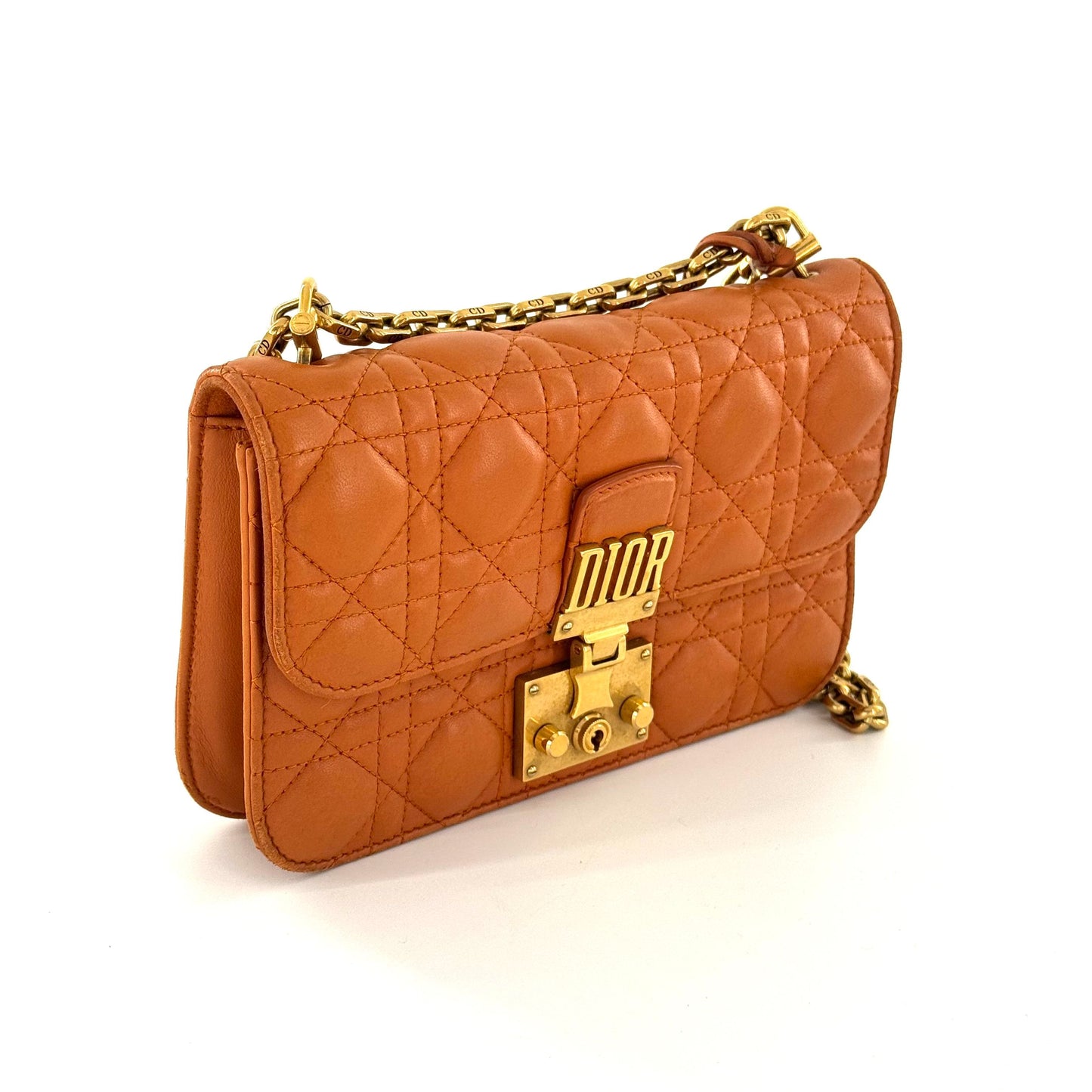Dior - Addict Chain Bag - Lambskin leather - Orange - (Small)