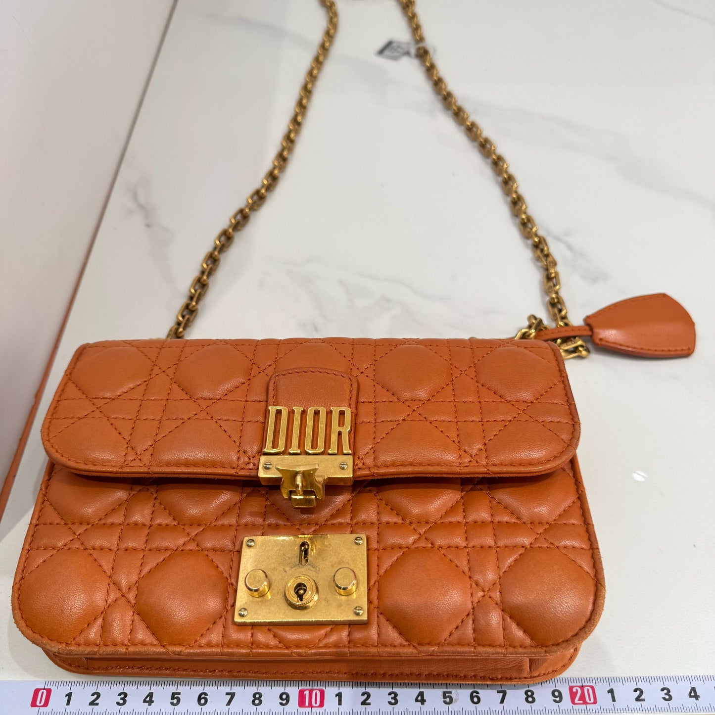 Dior - Addict Chain Bag - Lambskin leather - Orange - (Small)