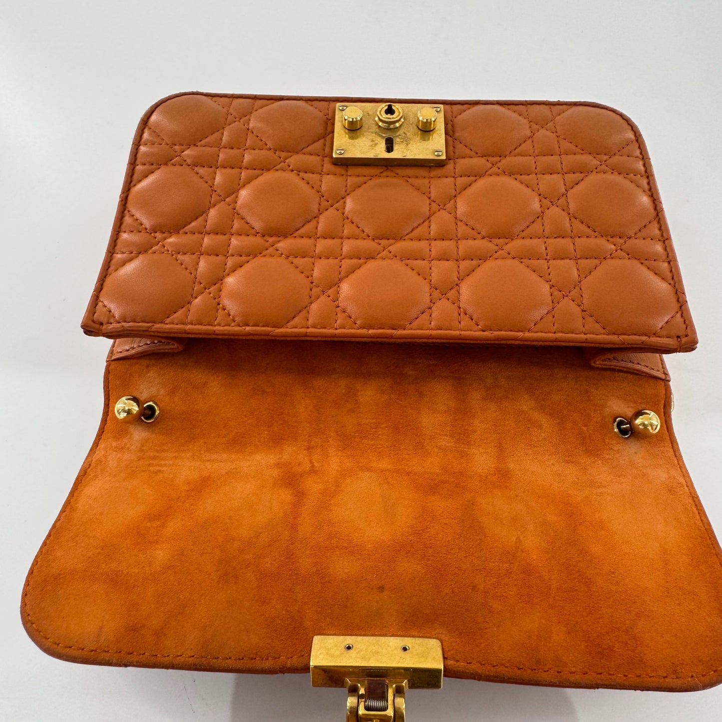 Dior - Addict Chain Bag - Lambskin leather - Orange - (Small)