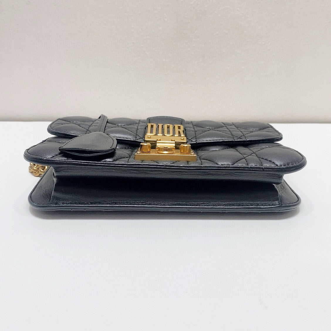 Dior - Addict Messenger Chain Bag - Leather - Black - (mini)