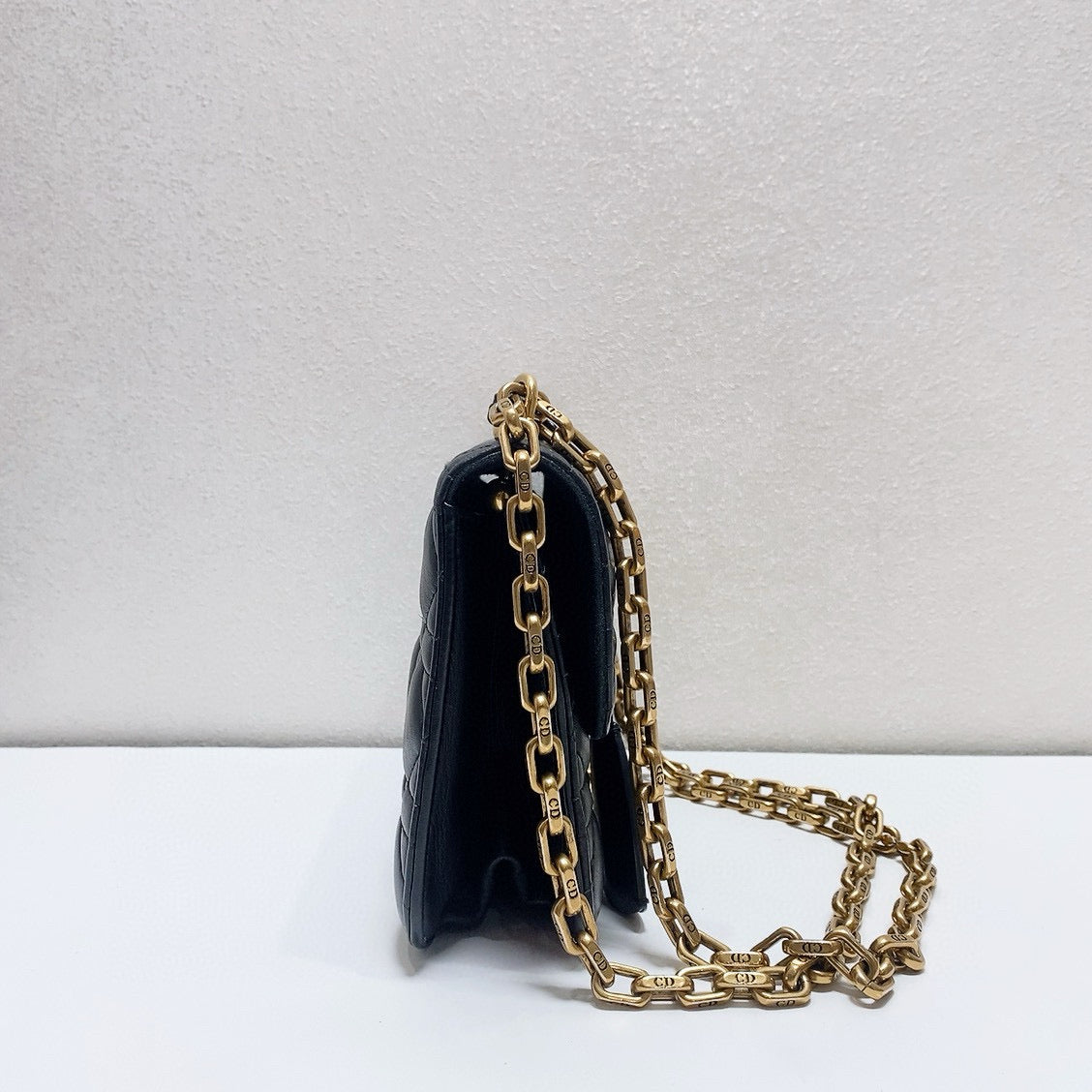 Dior - Addict Messenger Chain Bag - Leather - Black - (mini)