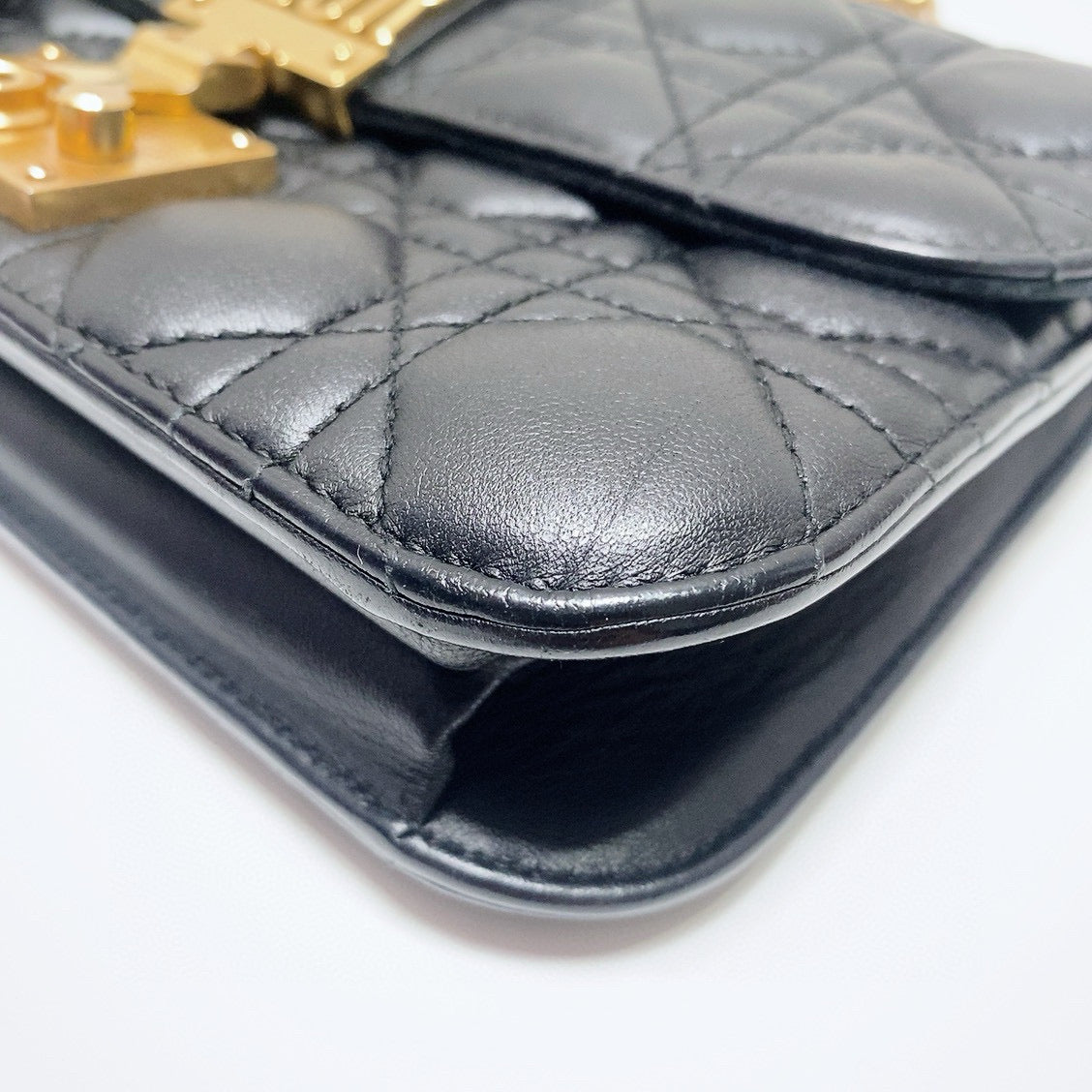 Dior - Addict Messenger Chain Bag - Leather - Black - (mini)