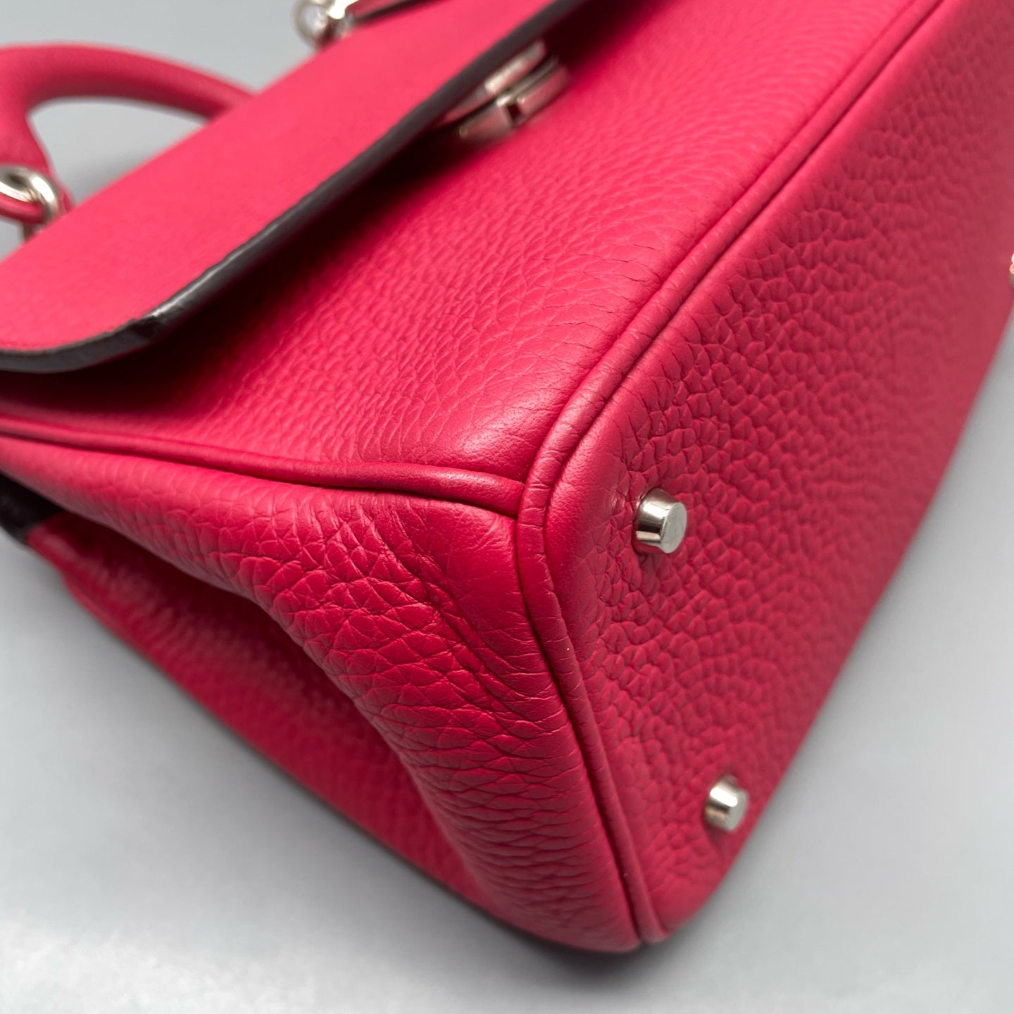 Dior - Be Dior - Grained leather - Rose Red with Silver-Tone Hardware - (small)