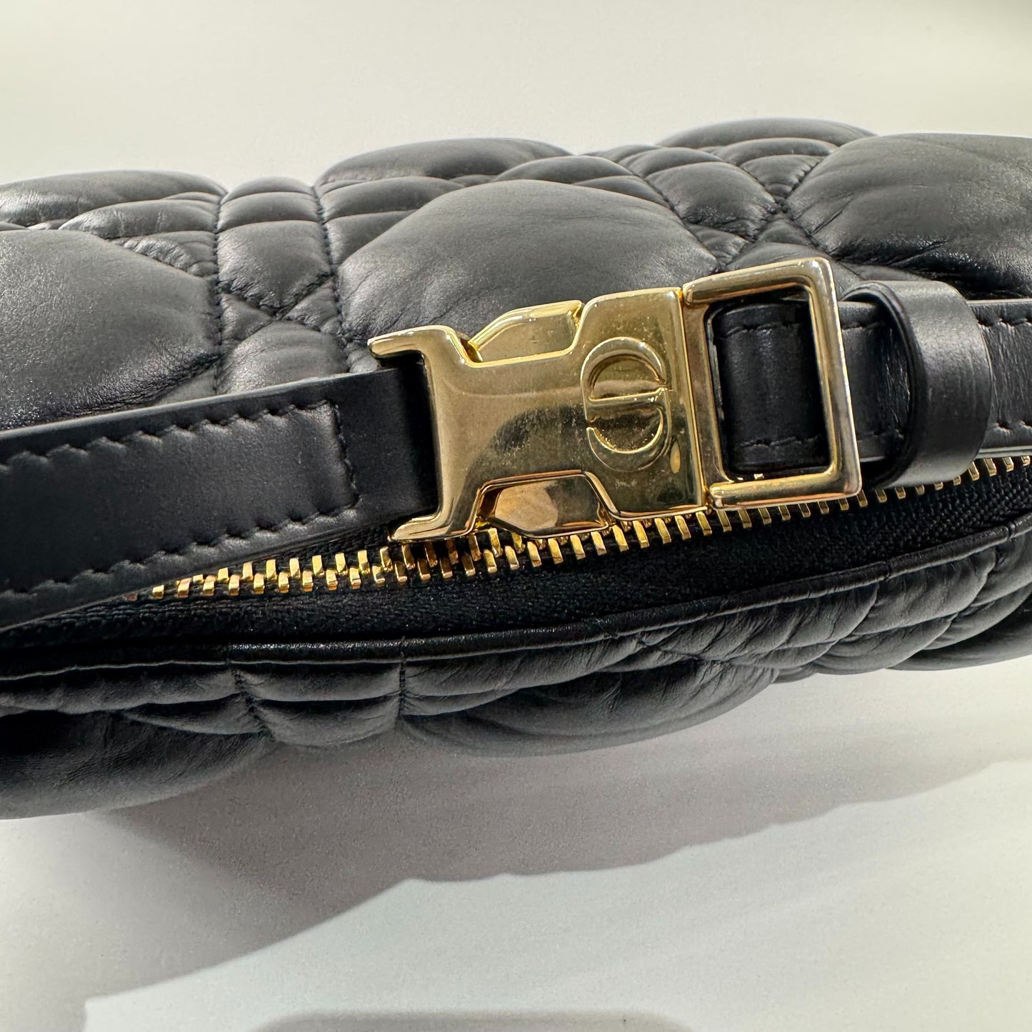 Dior - Black Cannage Lunch Box Bag - Lambskin leather - Black - (mini)