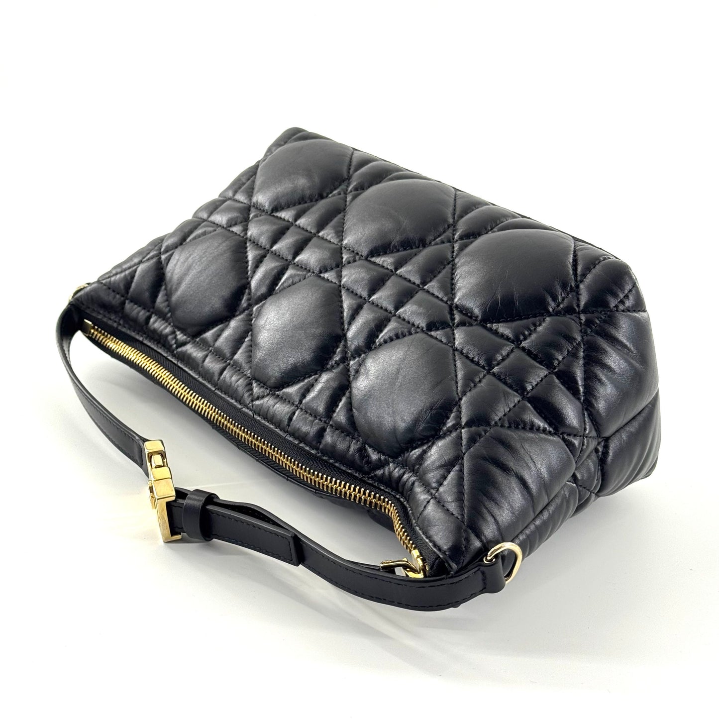 Dior - Black Cannage Lunch Box Bag - Lambskin leather - Black - (mini)