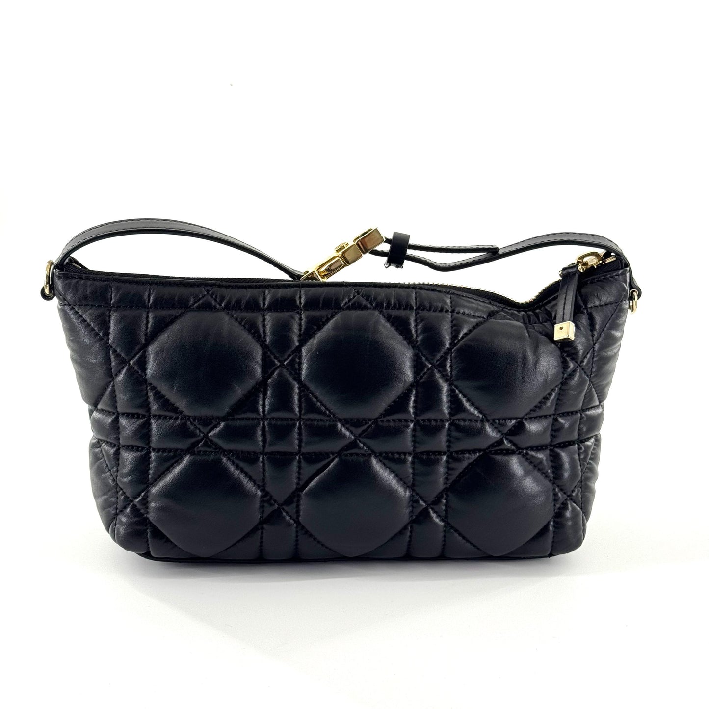 Dior - Black Cannage Lunch Box Bag - Lambskin leather - Black - (mini)