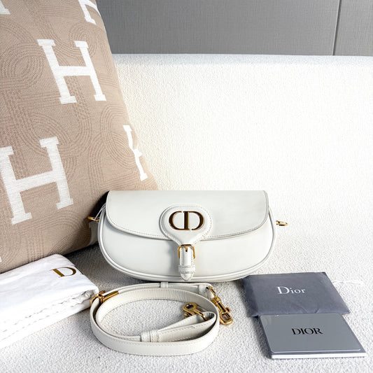 Dior - Bobby - Calfskin leather - Beige with Gold-Tone Hardware - (small)