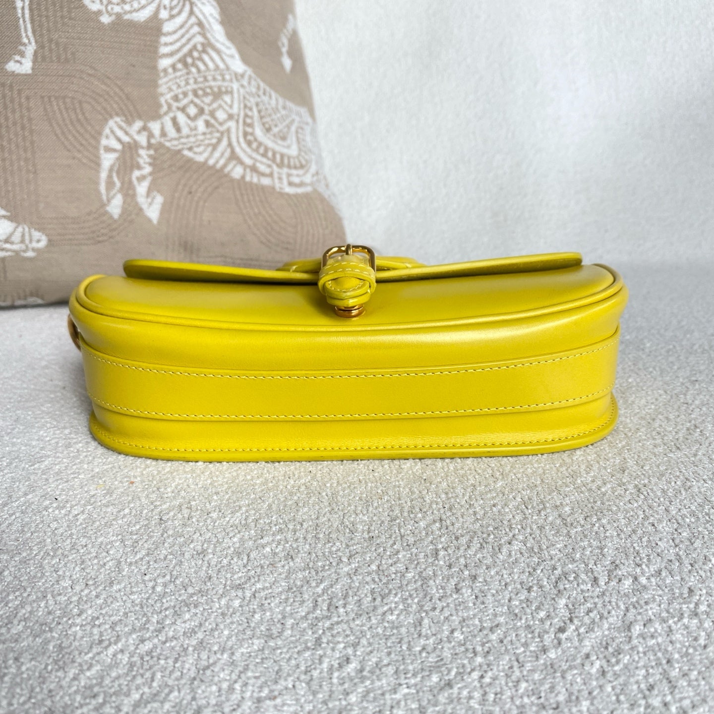 Dior - Bobby - Cowhide leather - Yellow with Gold-Tone Hardware - (Small)