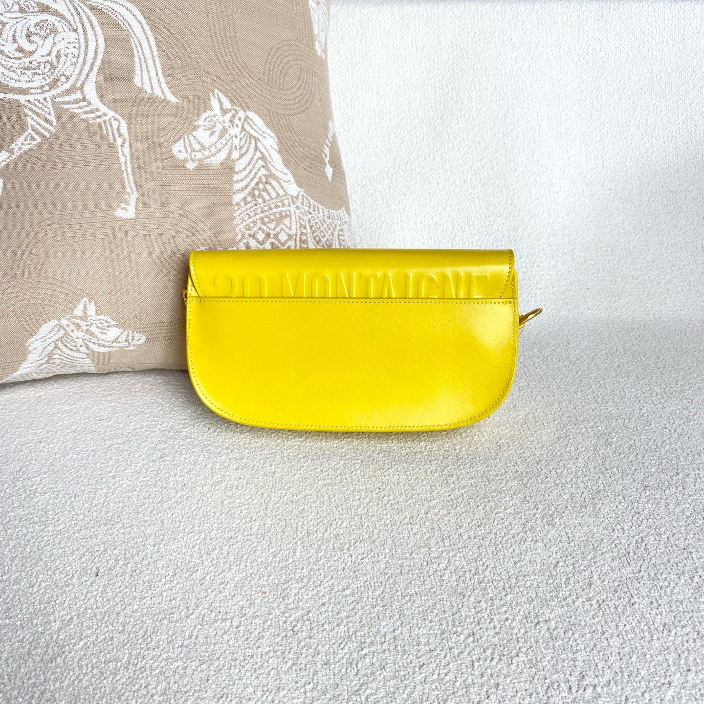 Dior - Bobby - Cowhide leather - Yellow with Gold-Tone Hardware - (Small)