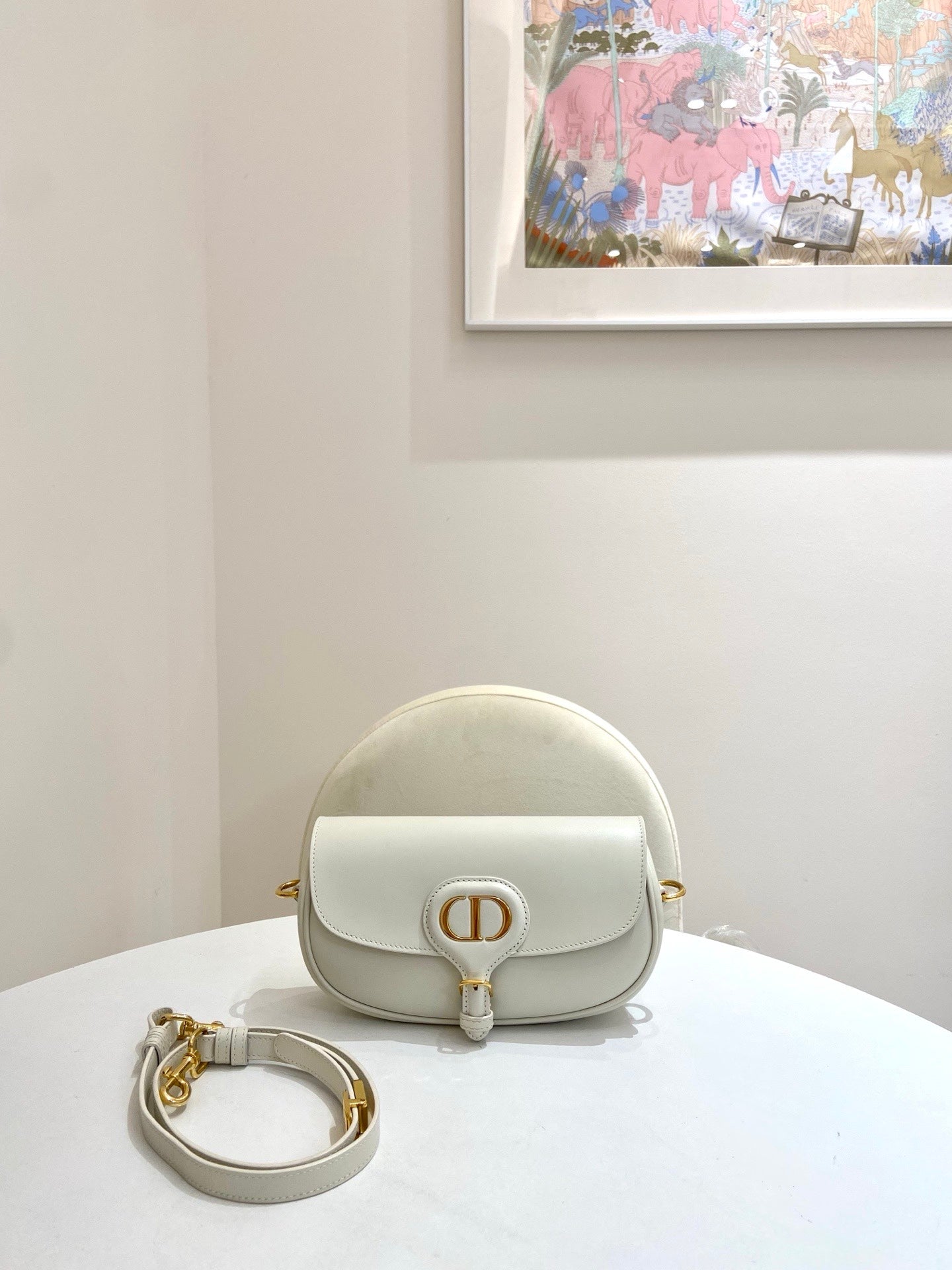 Dior - Bobby Crescent Bag - Leather - White - (small)