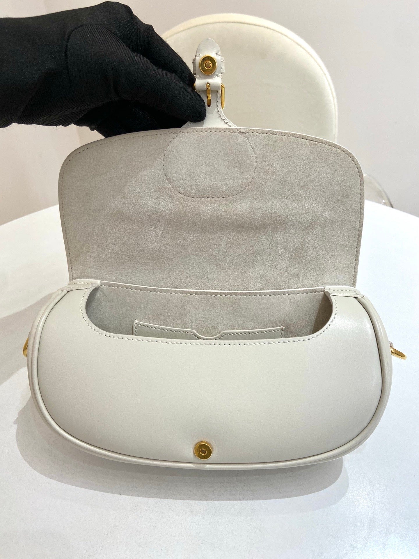 Dior - Bobby Crescent Bag - Leather - White - (small)