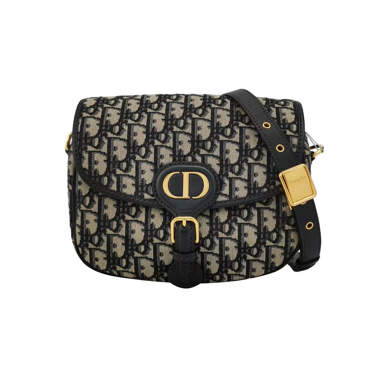 Dior - Bobby - Dior Oblique canvas with calfskin leather trim - Beige and Navy - (medium)