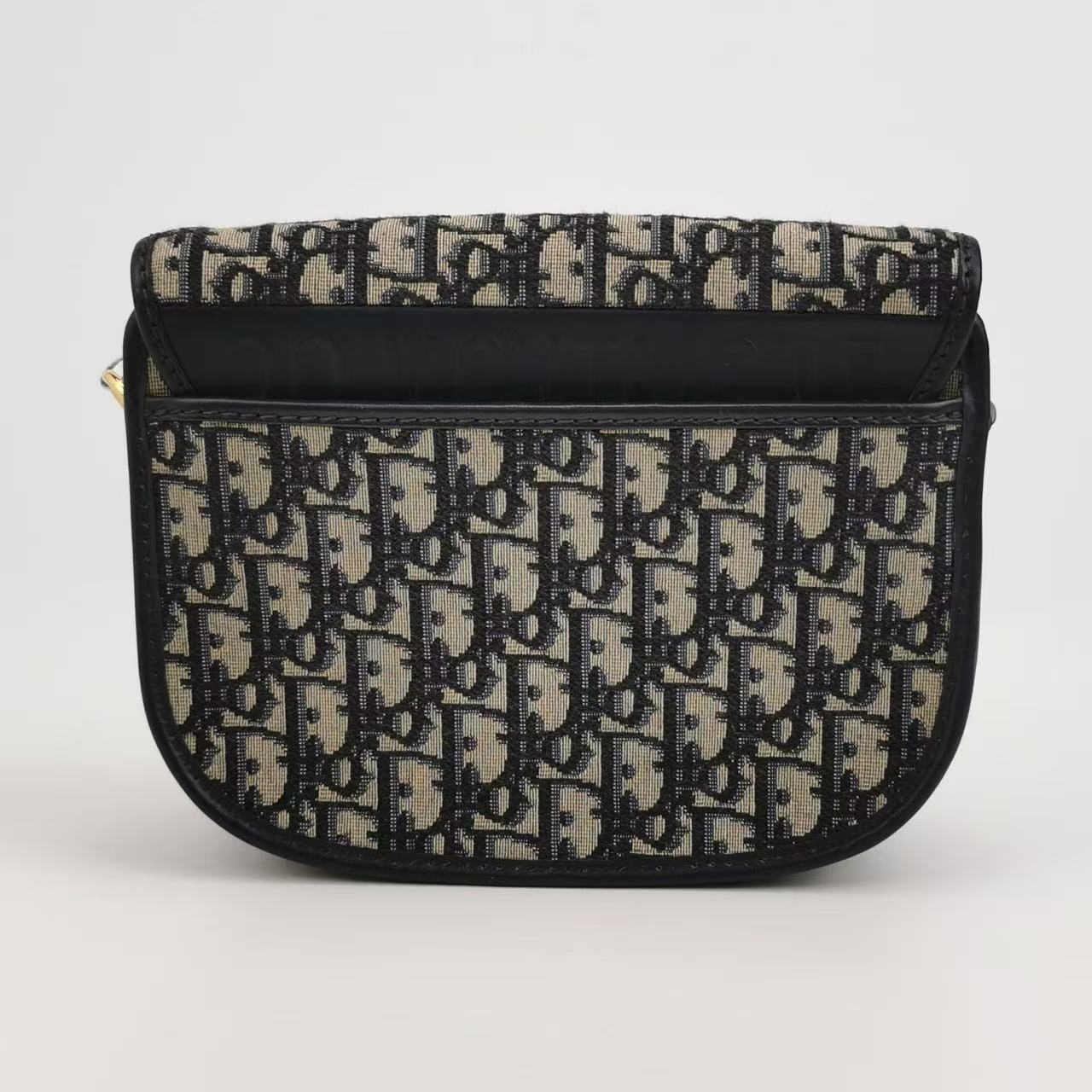 Dior - Bobby - Dior Oblique canvas with calfskin leather trim - Beige and Navy - (medium)