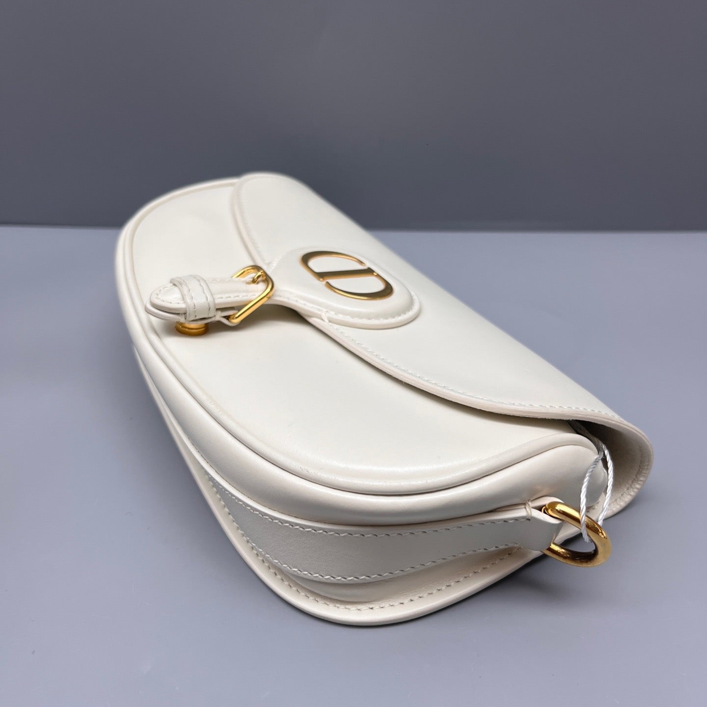 Dior - Bobby East-West Crescent Bag - Leather - White - (mini)