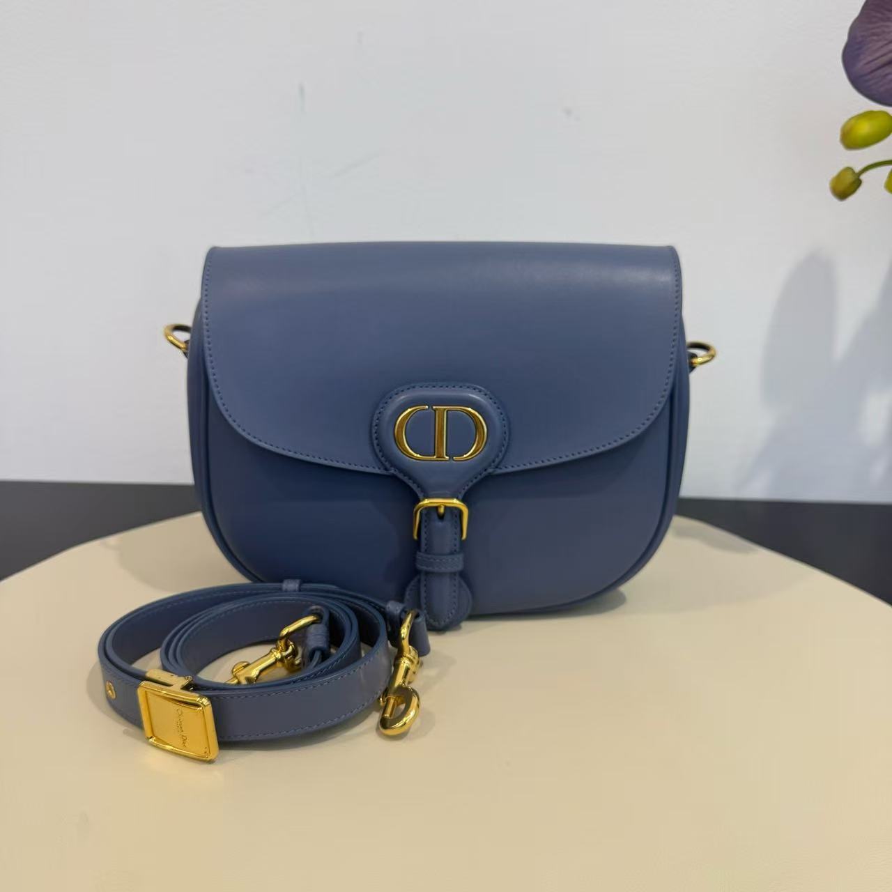 Dior - Bobby Medium - Smooth calfskin leather - Blue - (medium)
