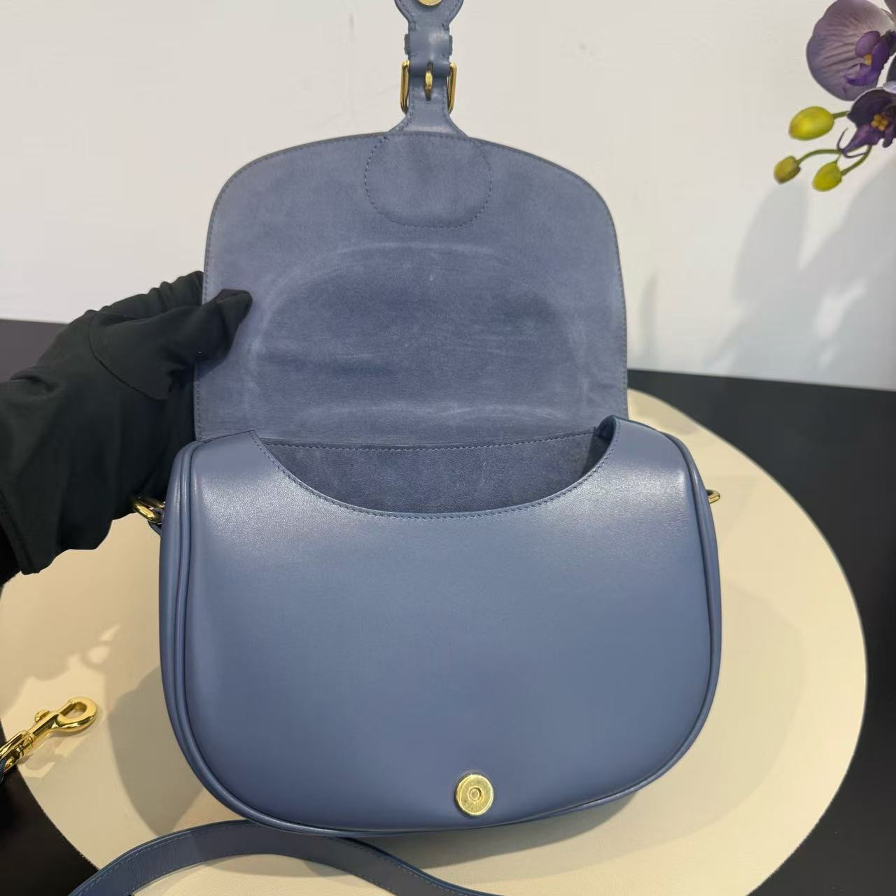 Dior - Bobby Medium - Smooth calfskin leather - Blue - (medium)