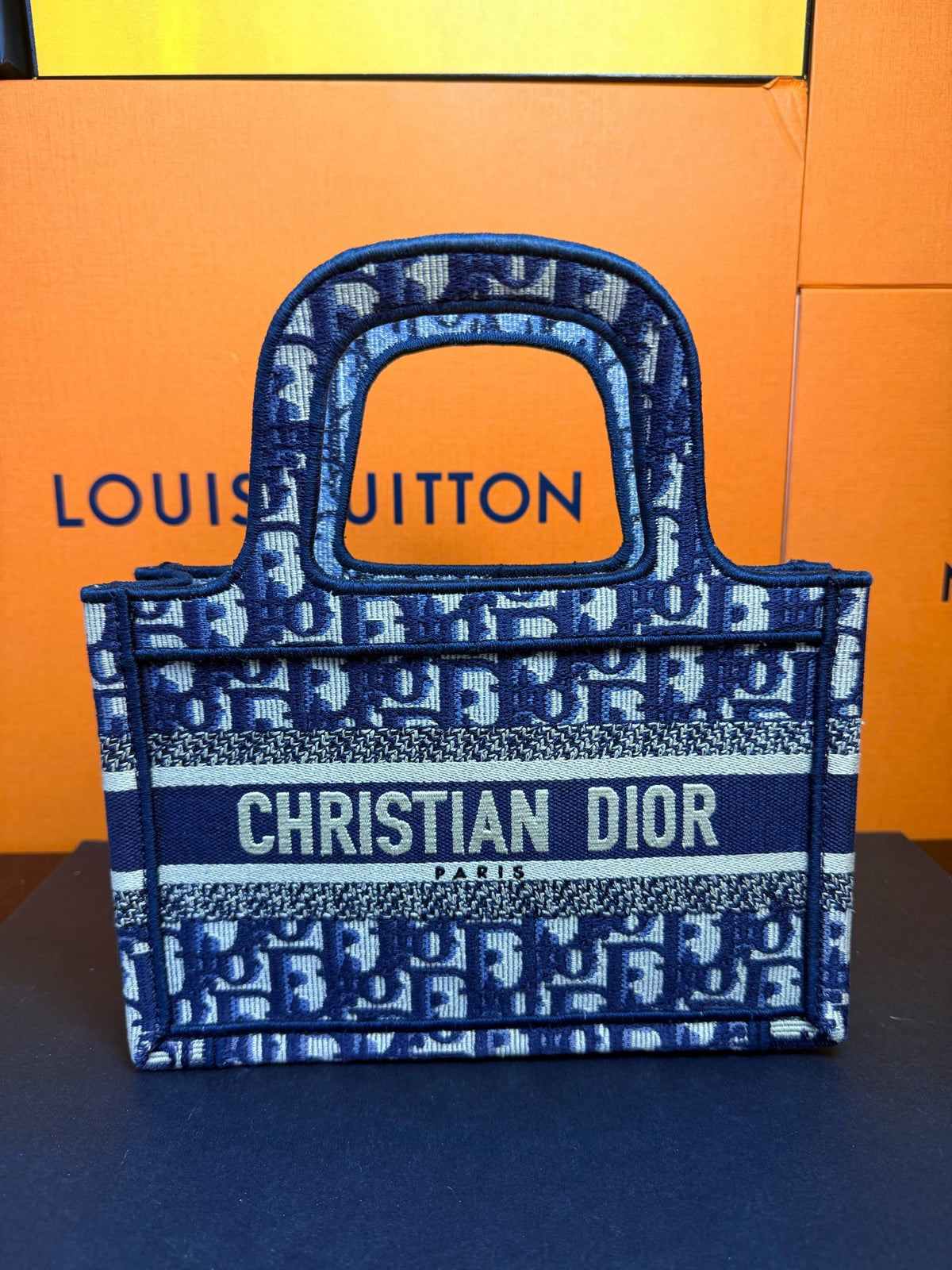 Dior - Book Tote - Cloth - Blue
