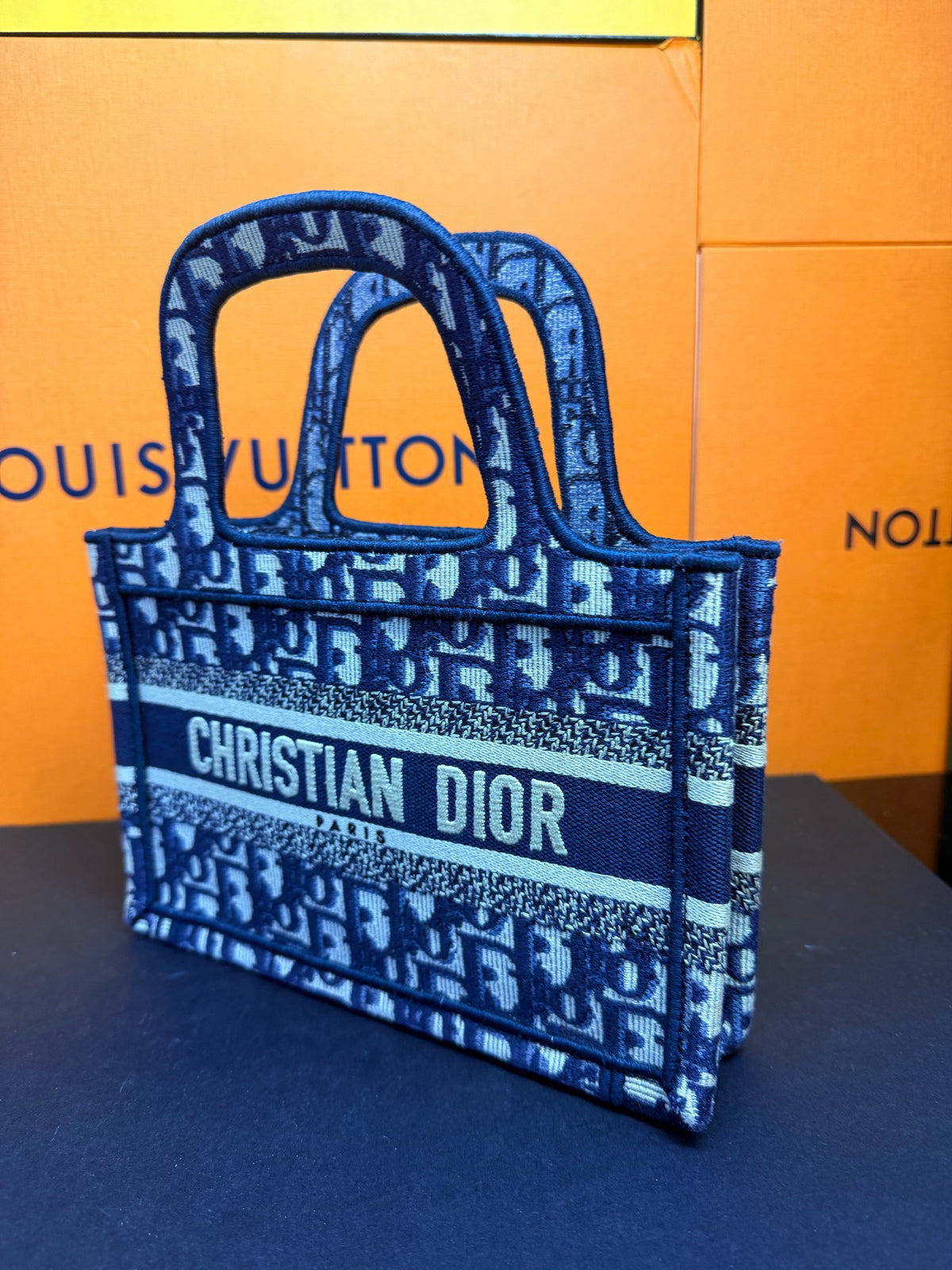 Dior - Book Tote - Cloth - Blue